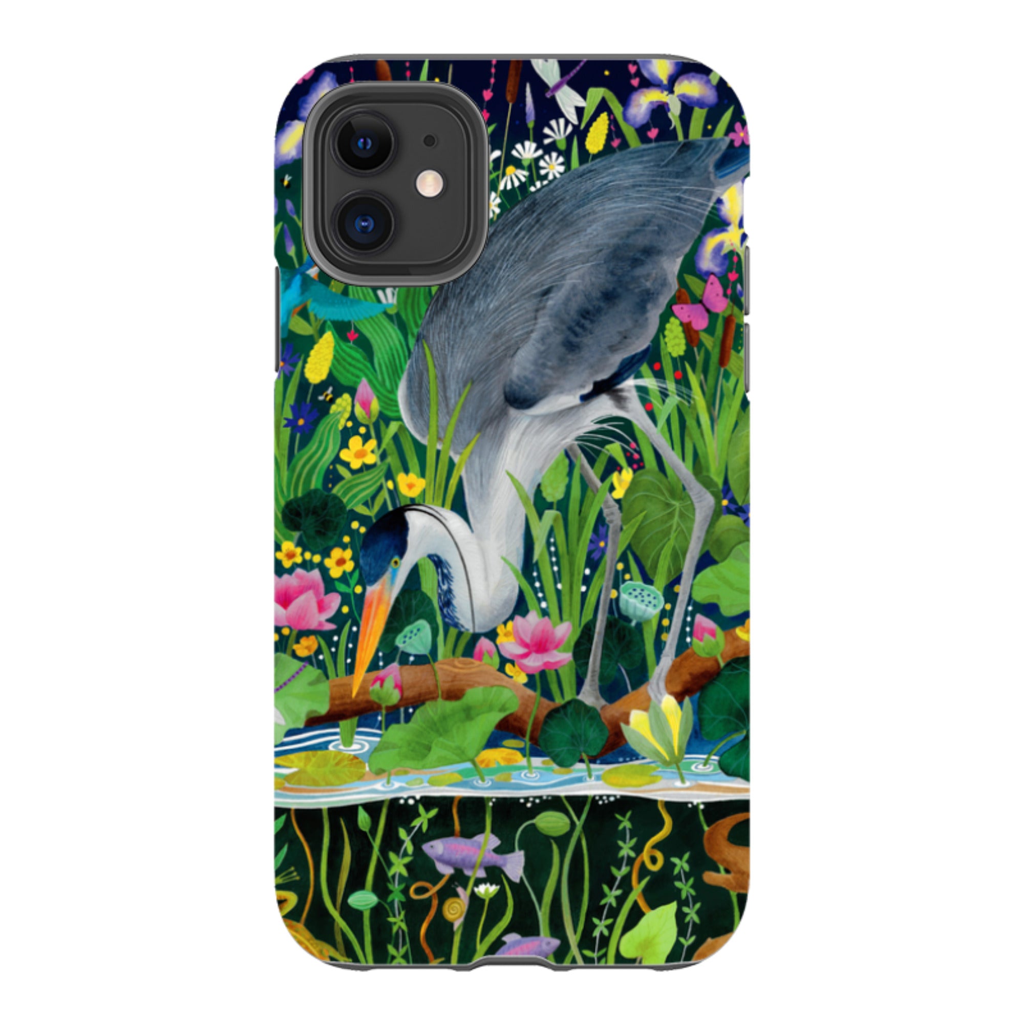 iPhone Tough Case - Heron Fishing By Bex Parkin