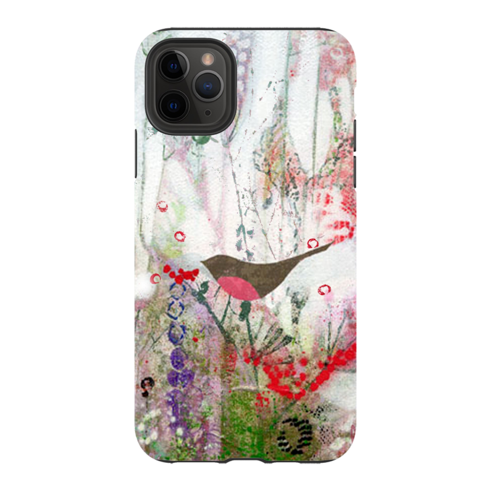iPhone Tough Case - Robin And Berries By Tiffany Lynch