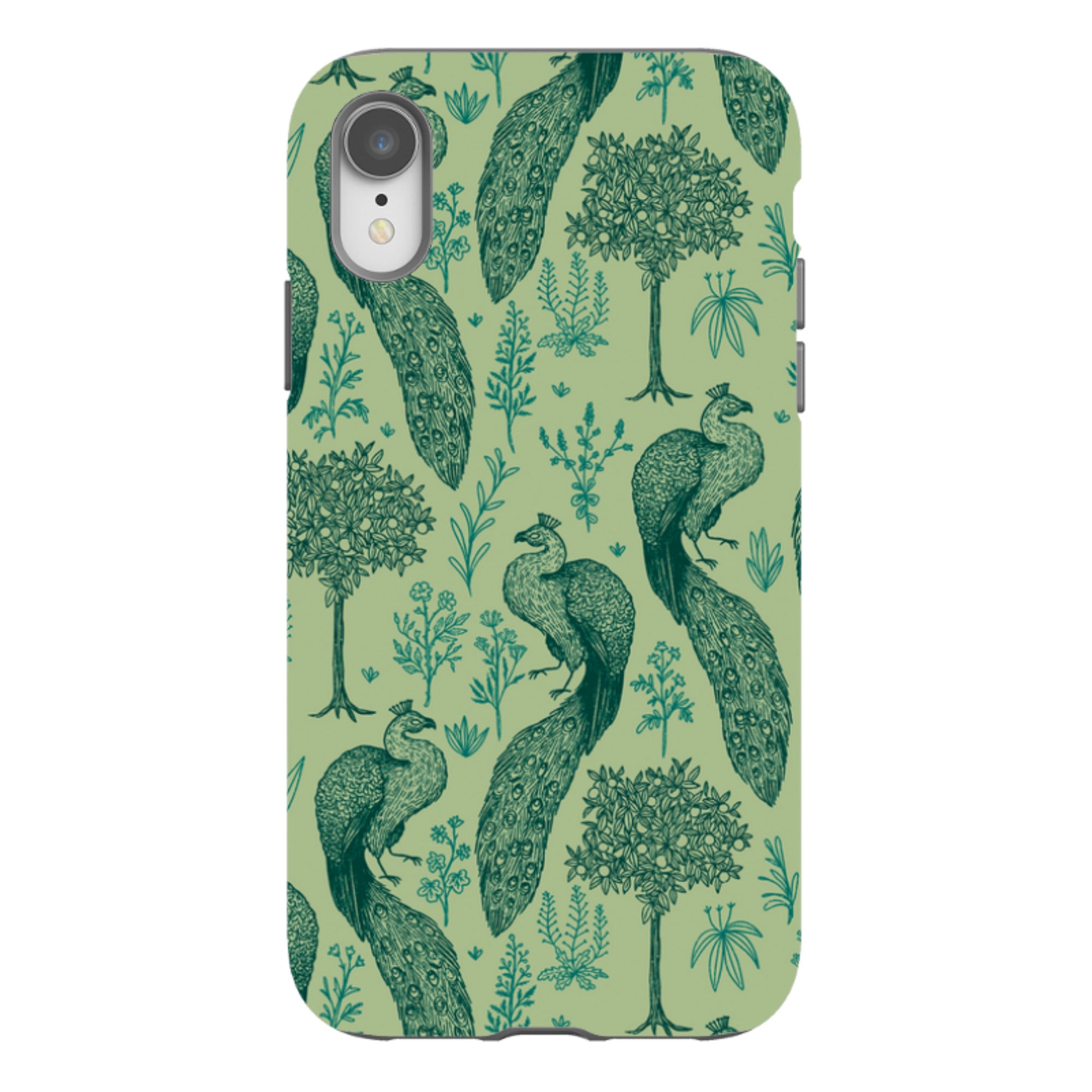 iPhone Tough Case - Peacock Pattern By Anna Stead