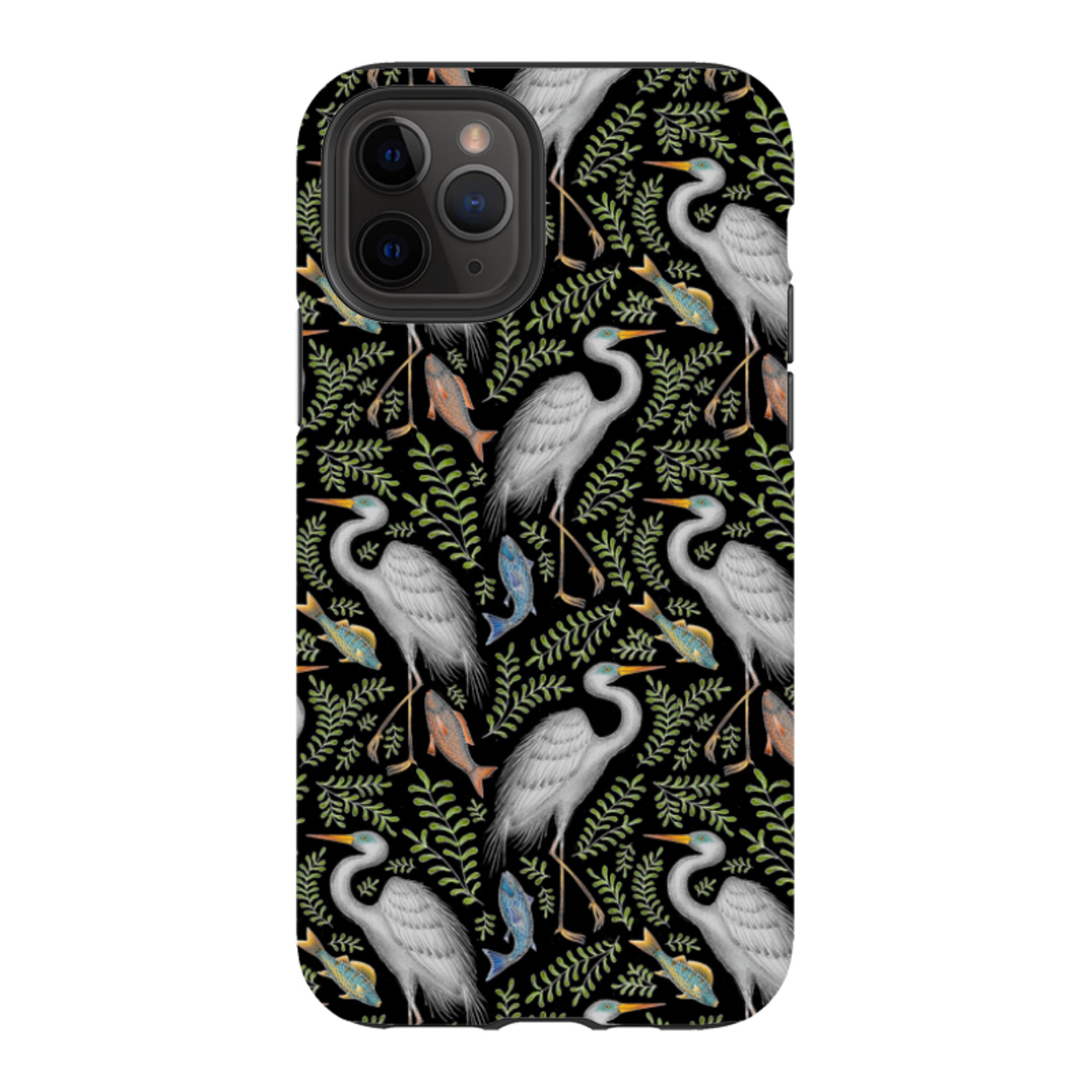 iPhone Tough Case - Egret Pattern By Catherine Rowe