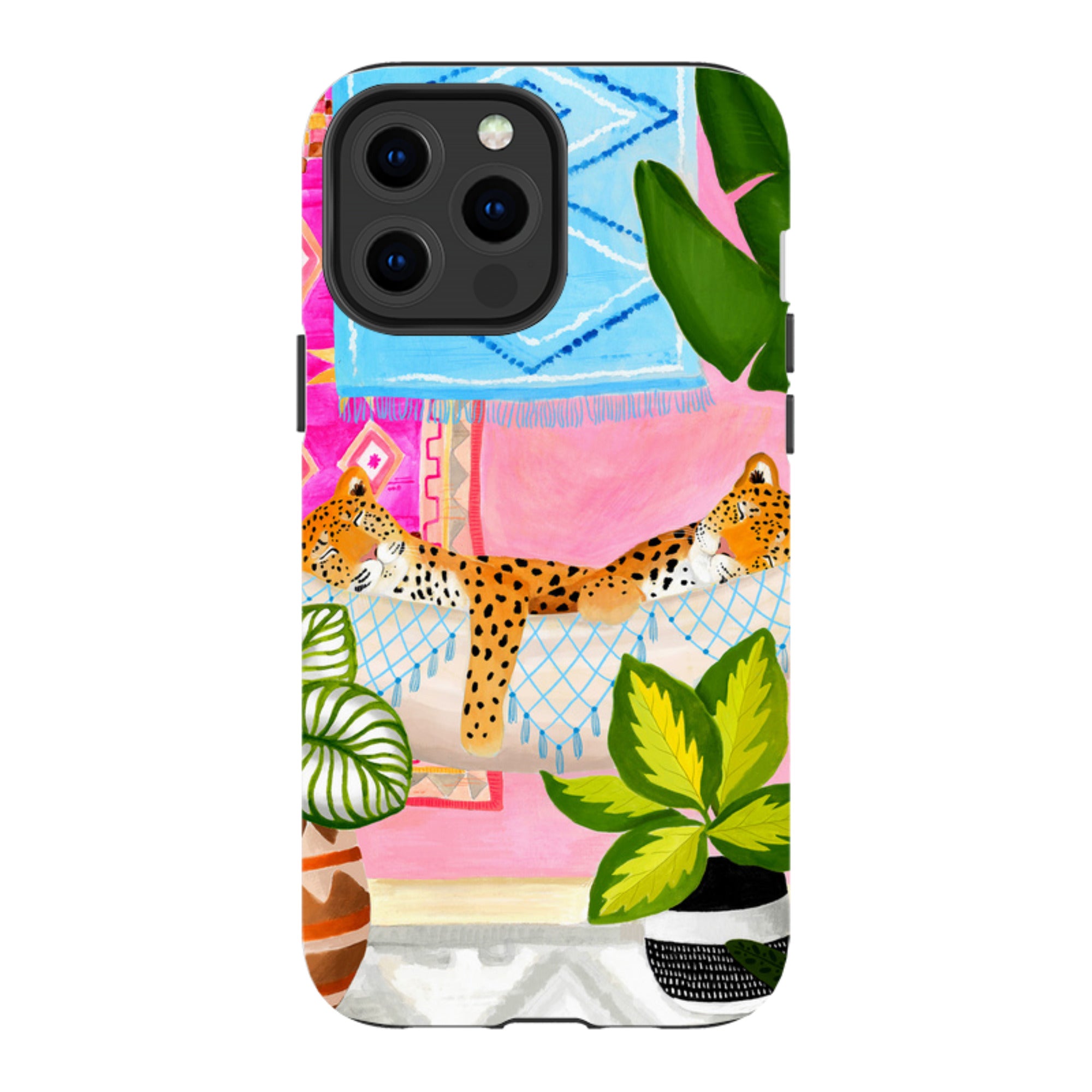 iPhone MagSafe Tough Case - Leopards in Hammock By Bex Parkin