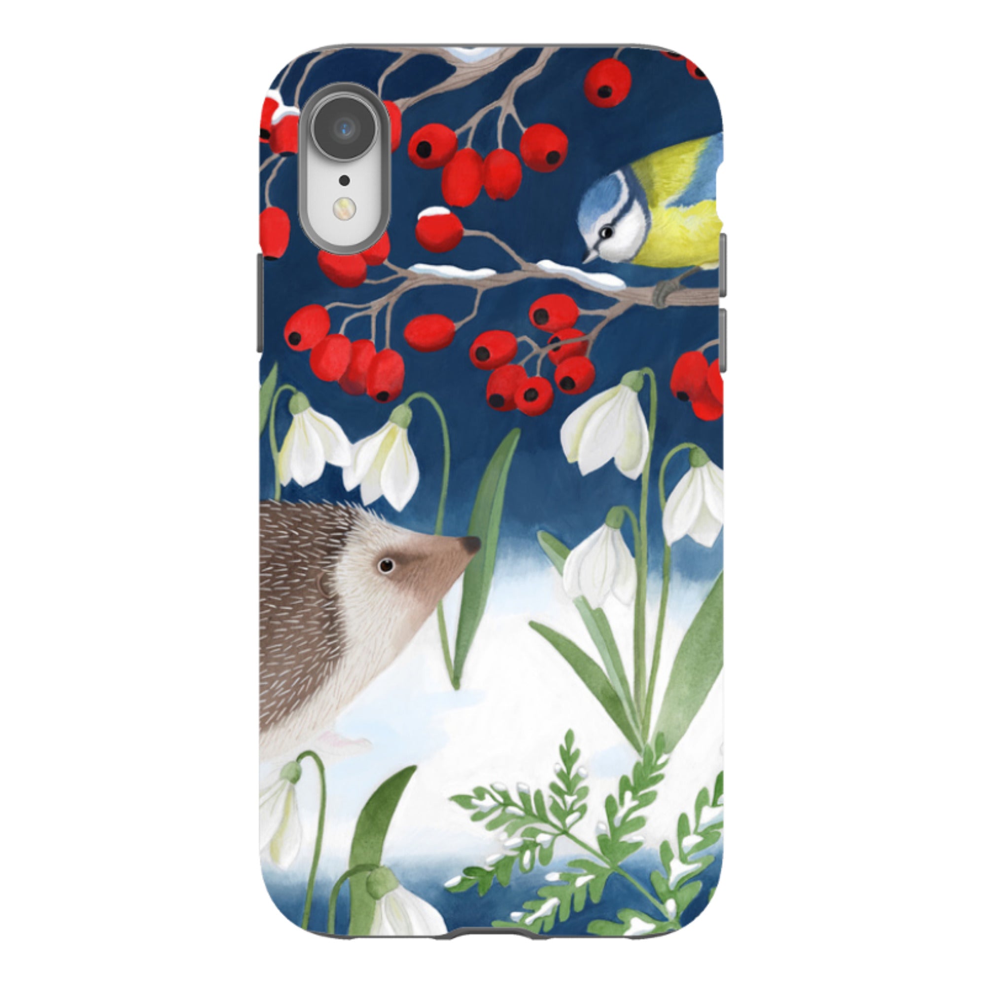 iPhone Tough Case - Blue Tit And Hedgehog By Bex Parkin