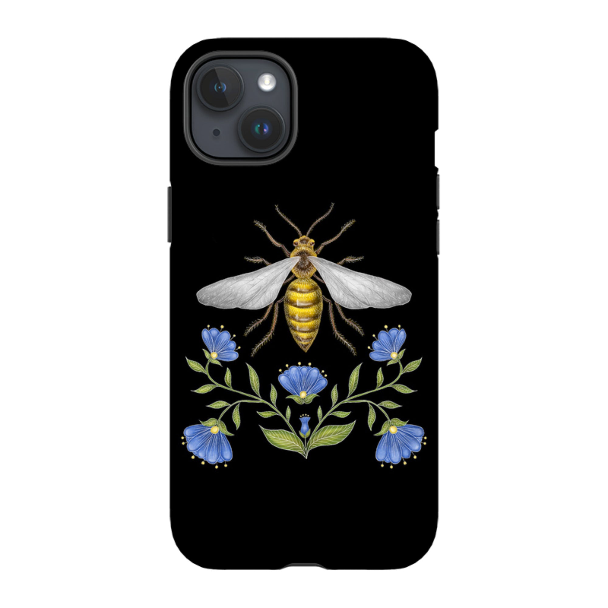 iPhone Tough Case - Wings Of Freedom Black By Catherine Rowe
