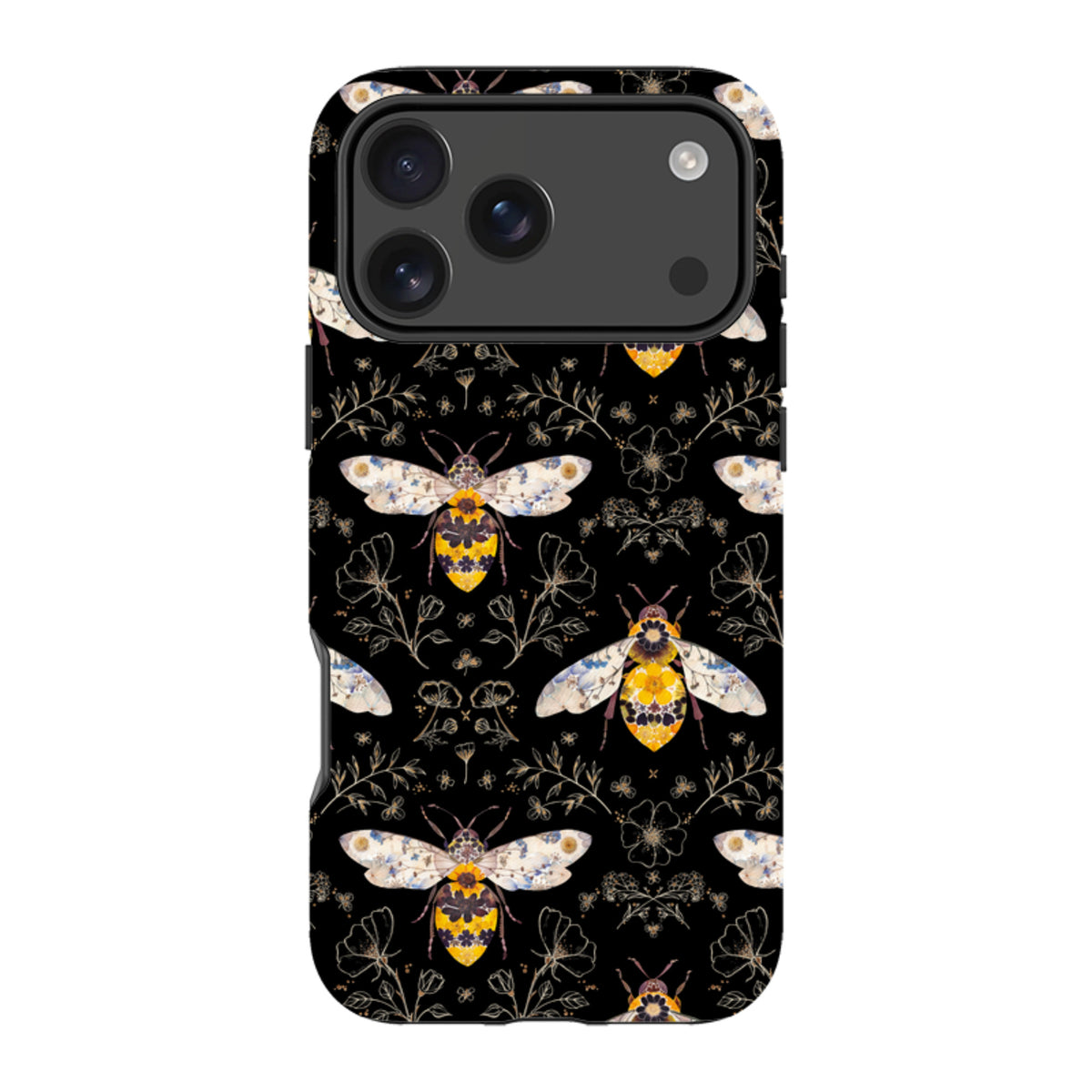 iPhone Tough Case - Midnight Bumble Bee Multi By Helen Ahpornsiri