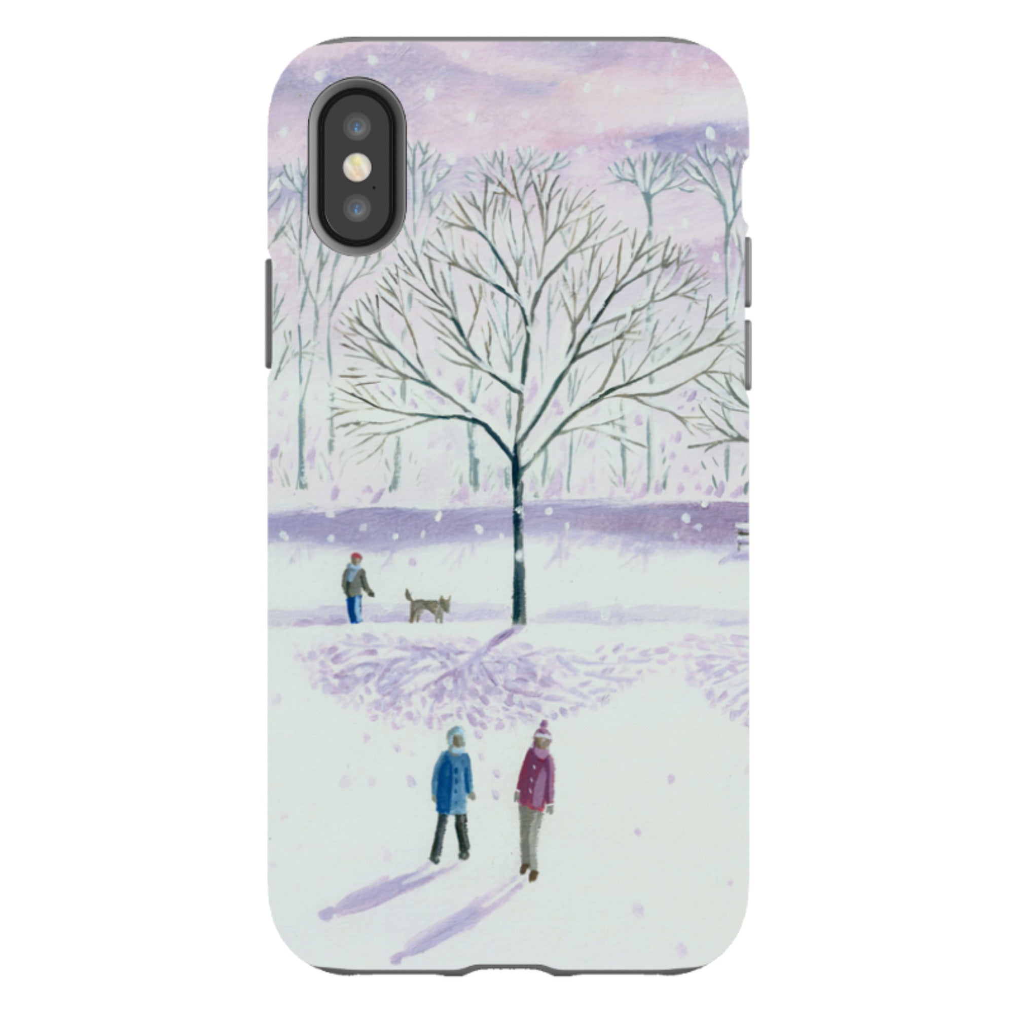 iPhone Tough Case - Xmas Park By Mary Stubberfield