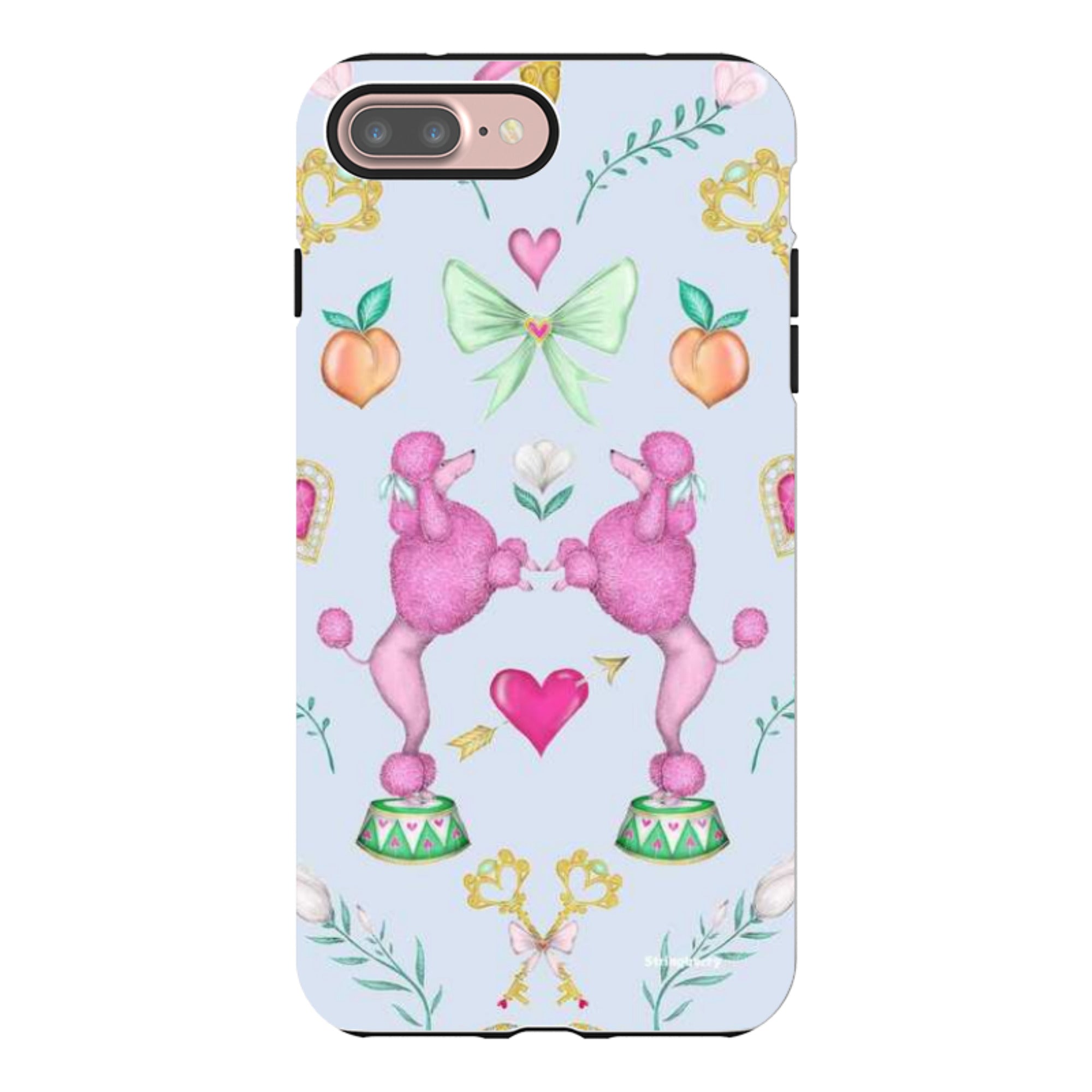 iPhone Tough Case - Pink Poodle Parlour Powder By Catherine Rowe