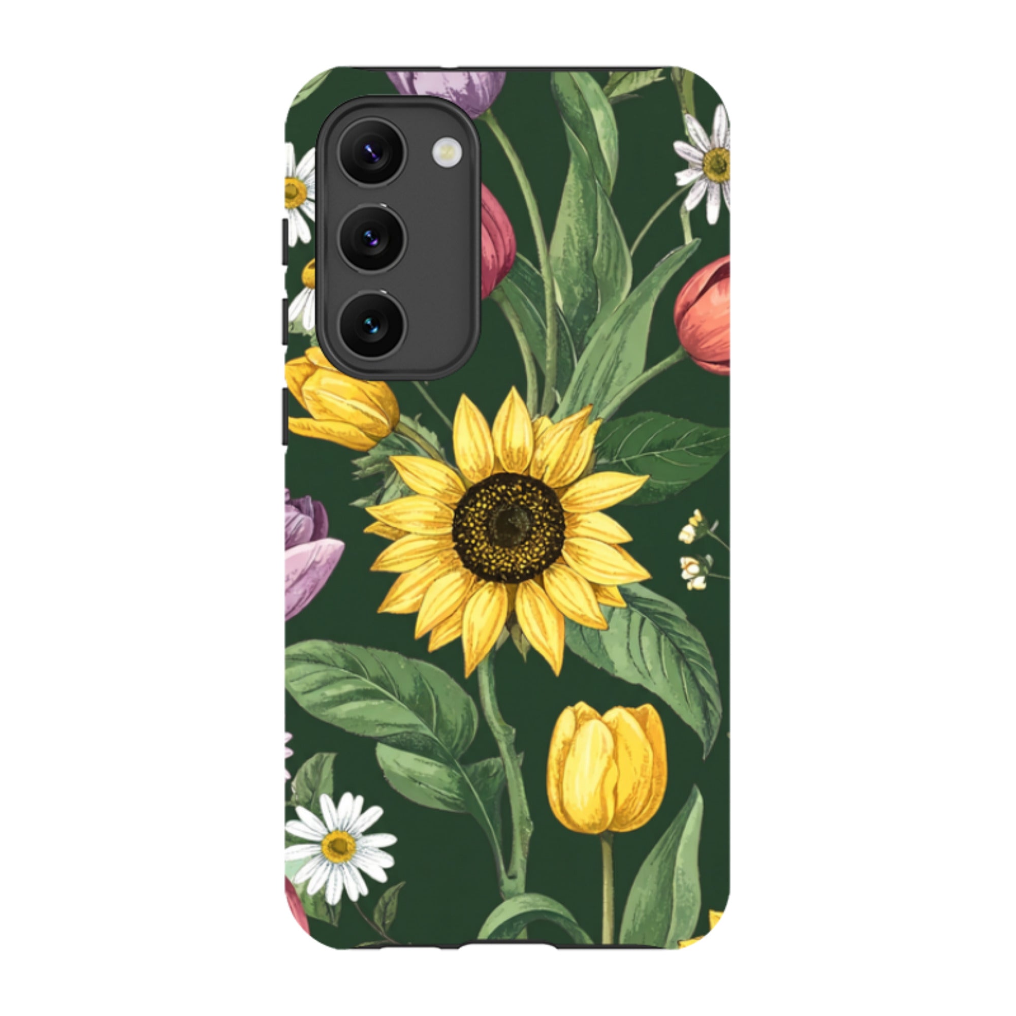 Samsung Tough  Case - Green Sunflowers