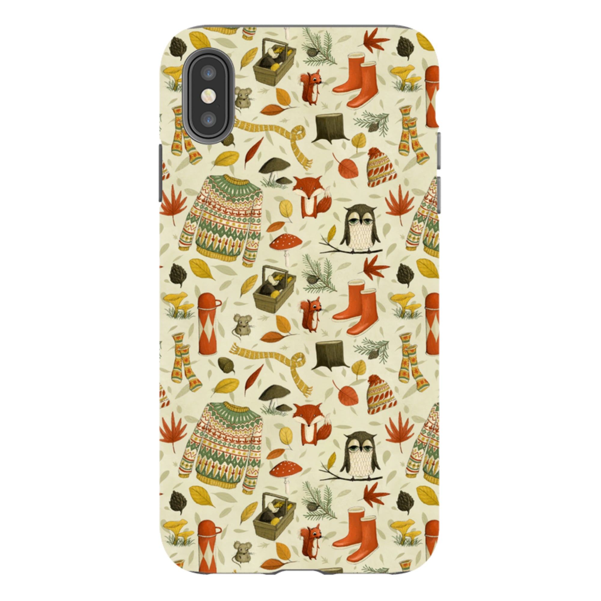 iPhone Tough Case - Autumn Pattern By Maja Lindberg