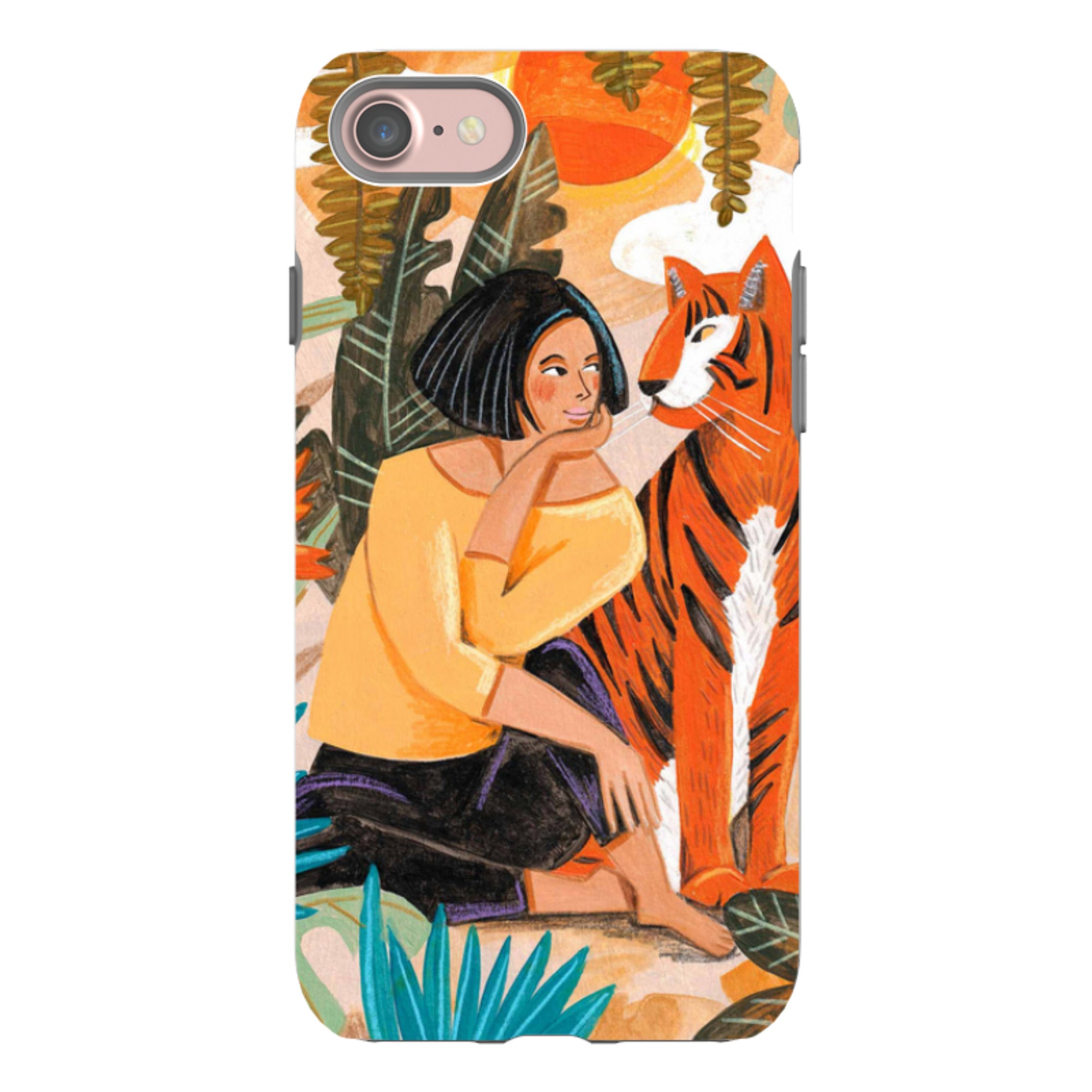 iPhone Tough Case - Hello Tiger By Caroline Bonne Muller