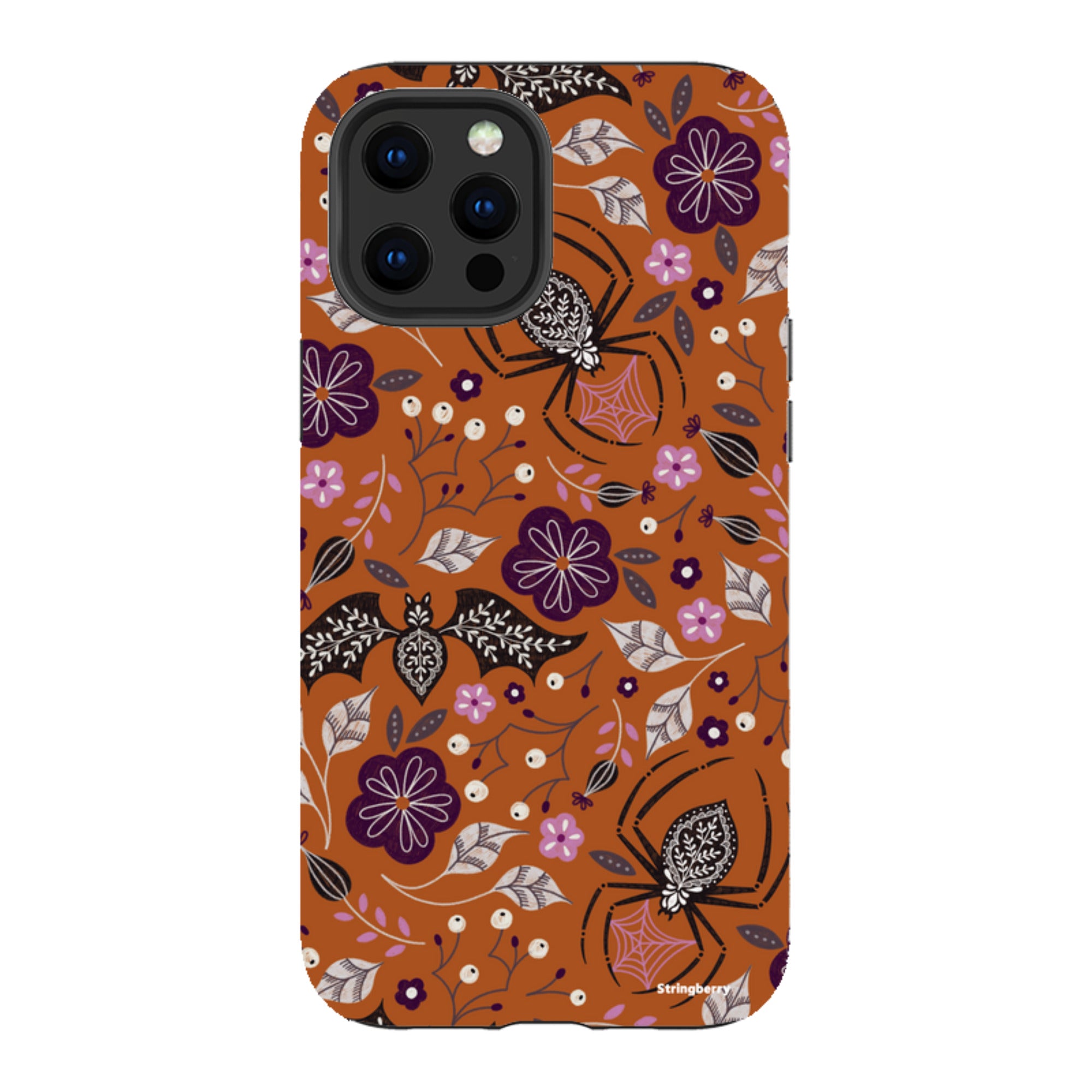 iPhone Tough Case - SpiderBat Orange By Jenny Zemanek