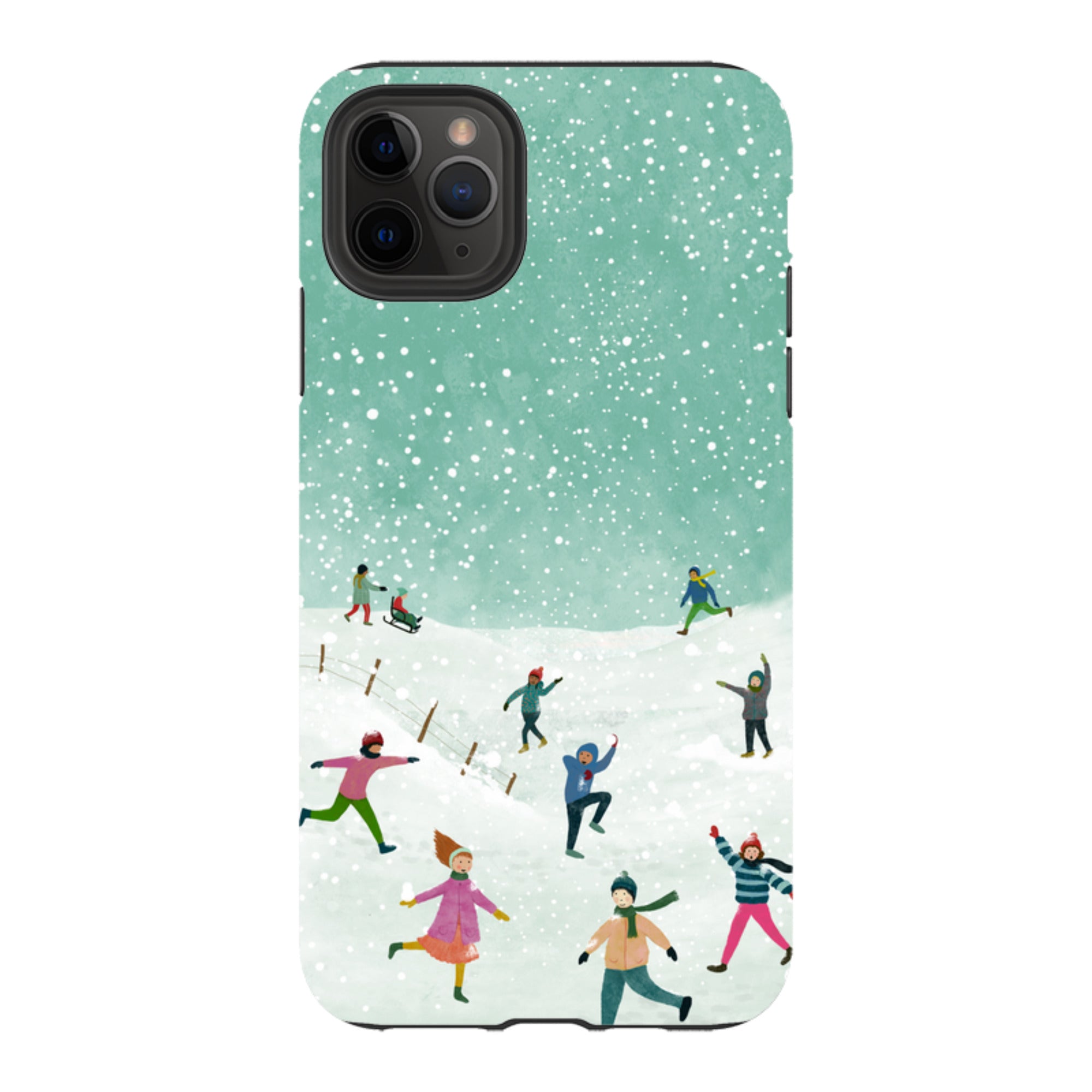 iPhone Tough Case - Snowball Fight By Katherine Quinn