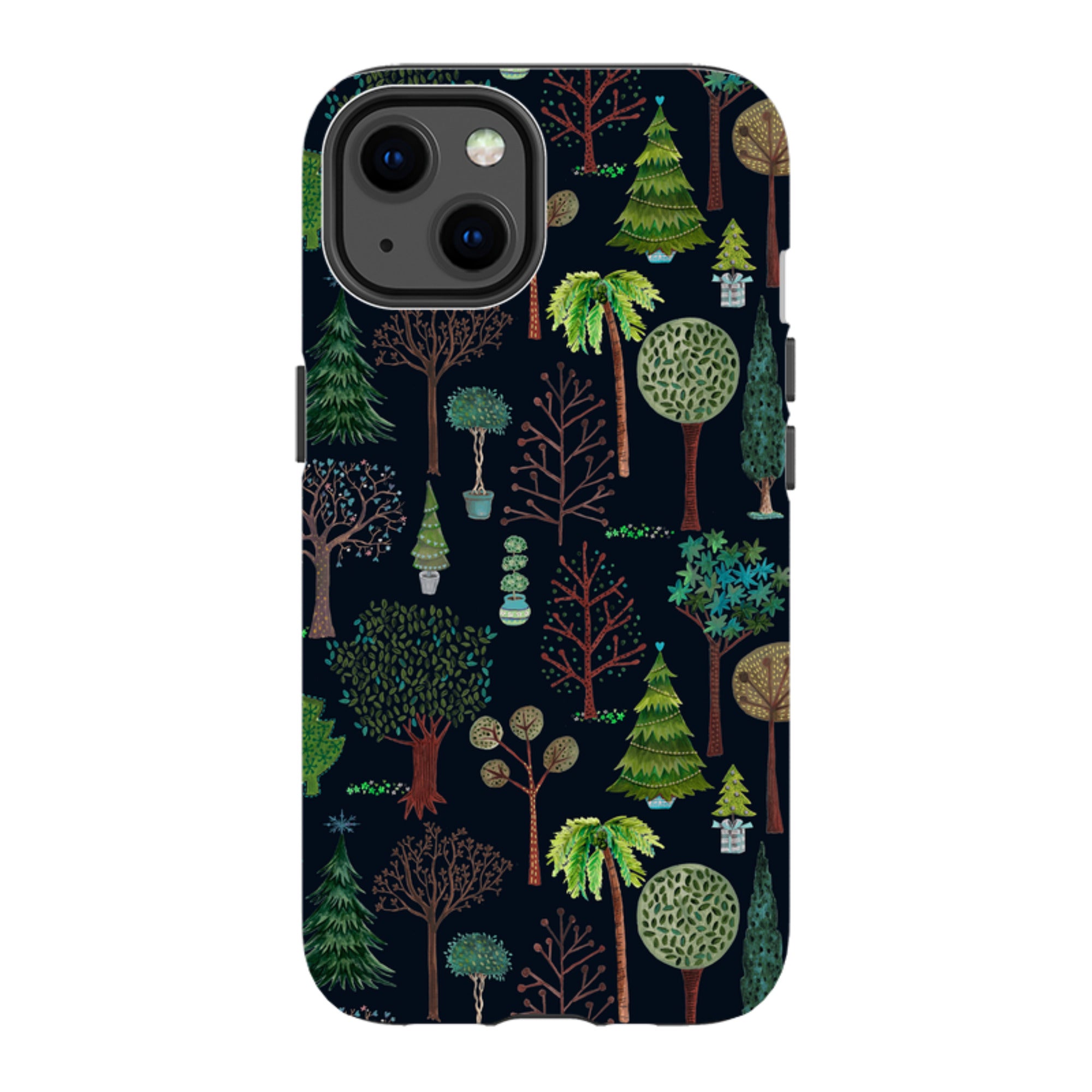 iPhone Tough Case - Xmas Trees Dark By Caroline Bonne Muller