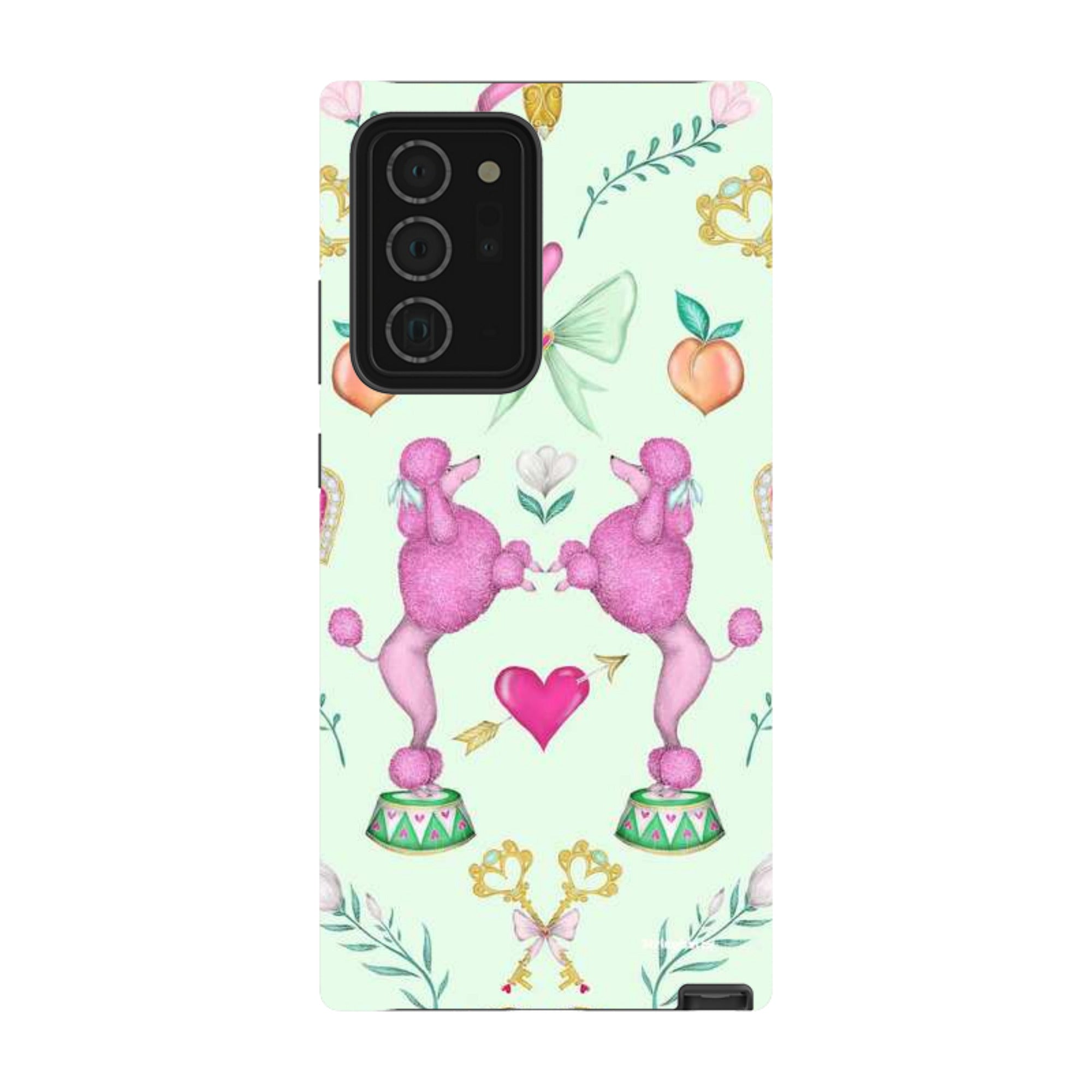 Samsung Tough Case - Pink Poodle Parlour Mint By Catherine Rowe