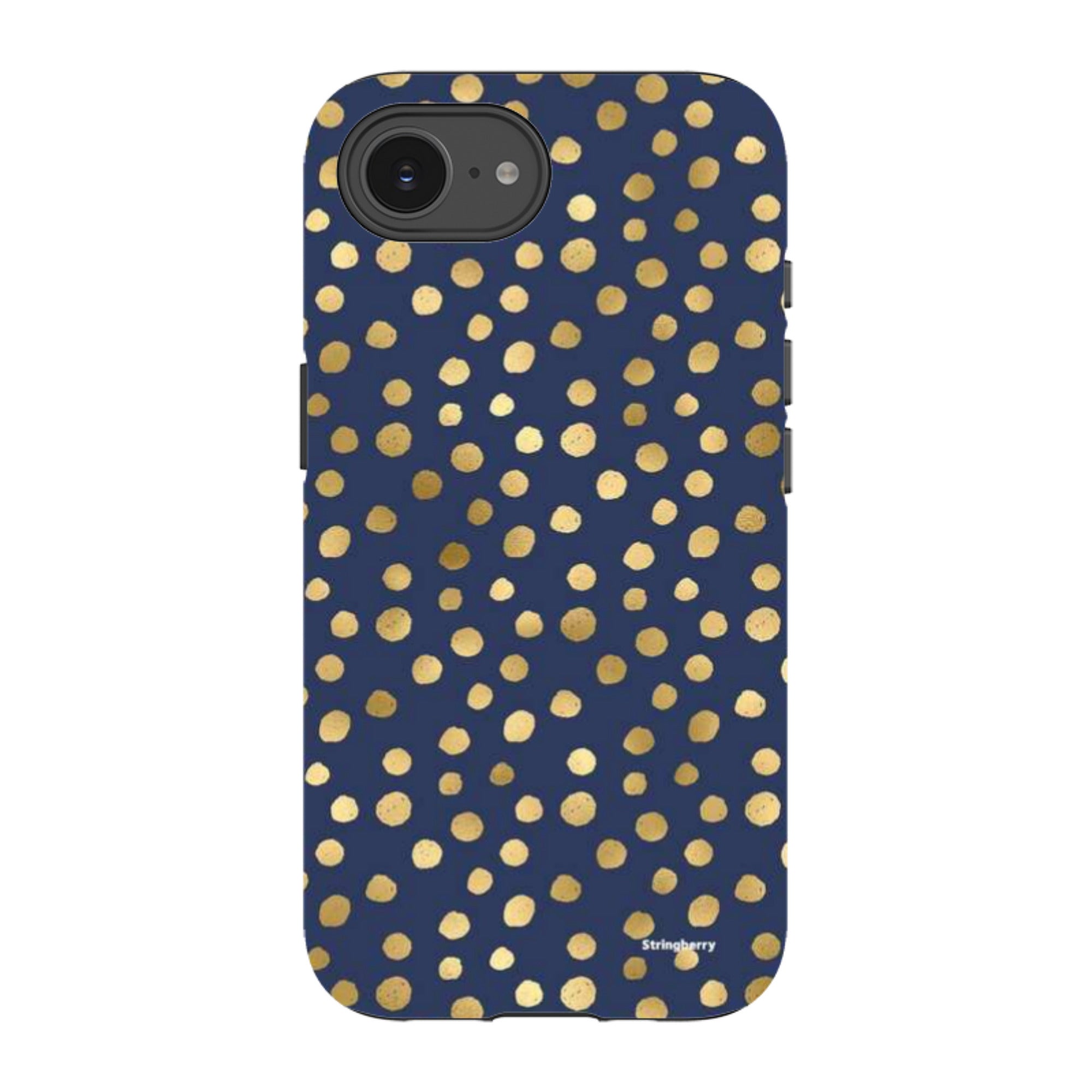 iPhone Tough Case - Navy Polka