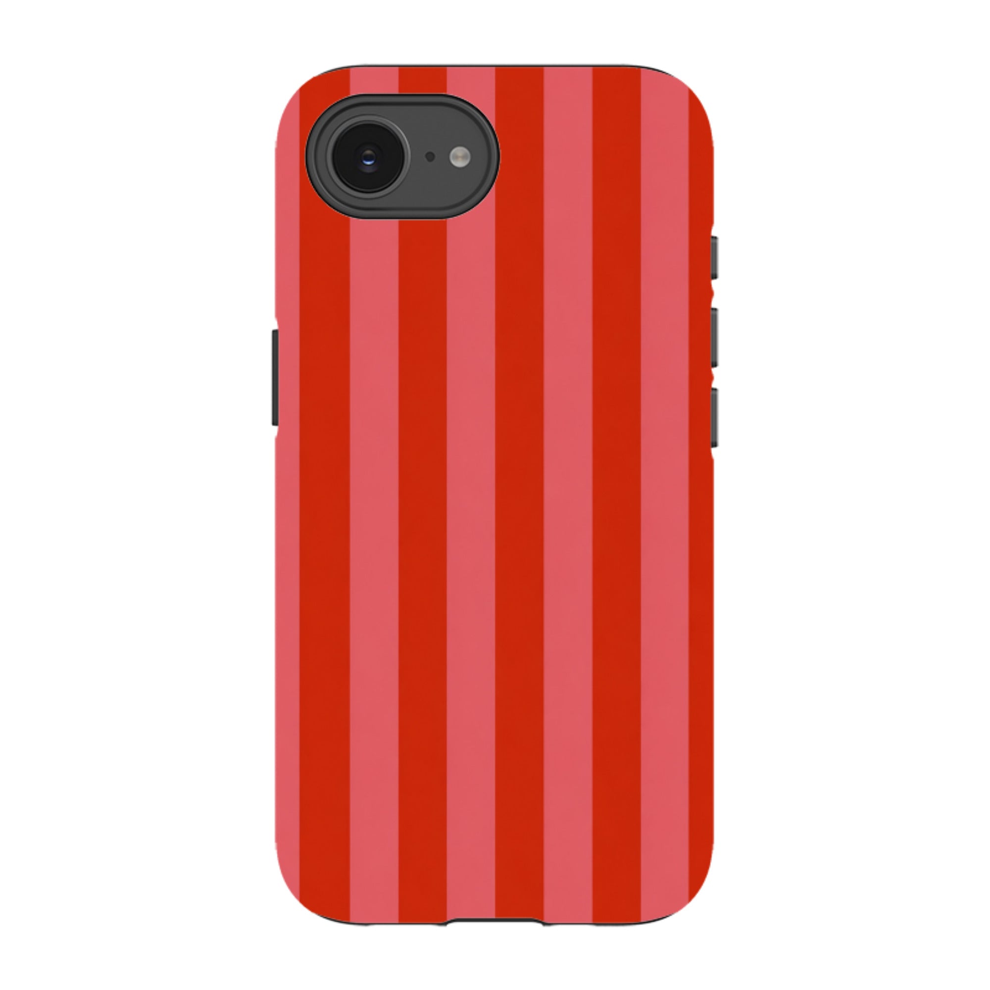 iPhone Tough Case - Cherry Red & Pink Stripe