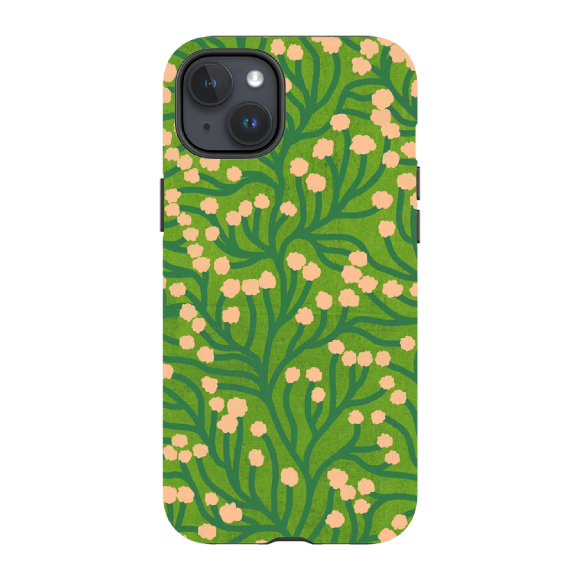 iPhone Tough Case - Vine Pink and Teal By Katherine Quinn