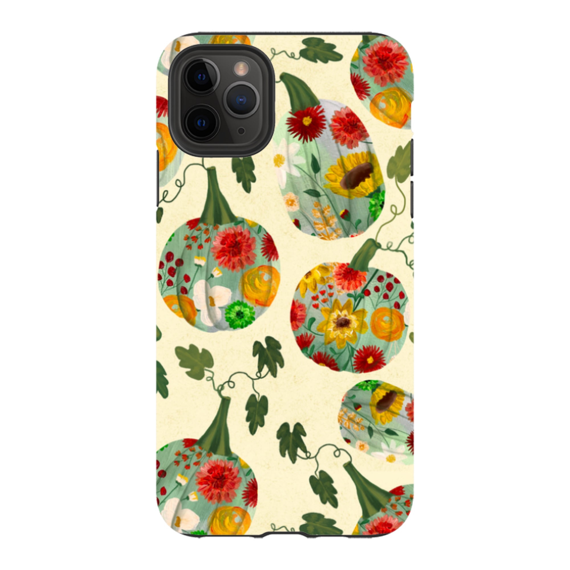 iPhone Tough Case - Floral Pumpkins By Abby Jacobs