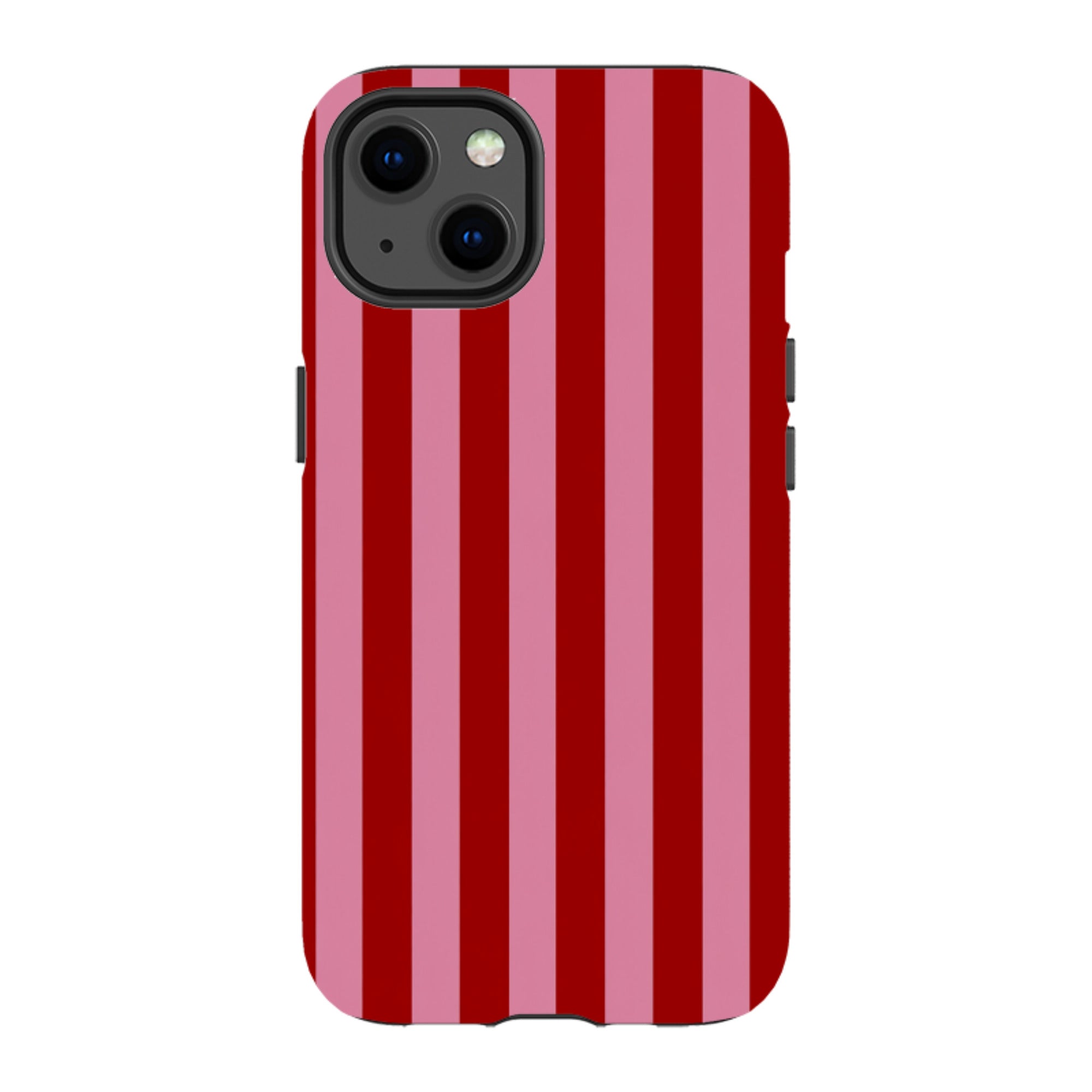 iPhone MagSafe Tough Case - Burgundy & Pink Stripe