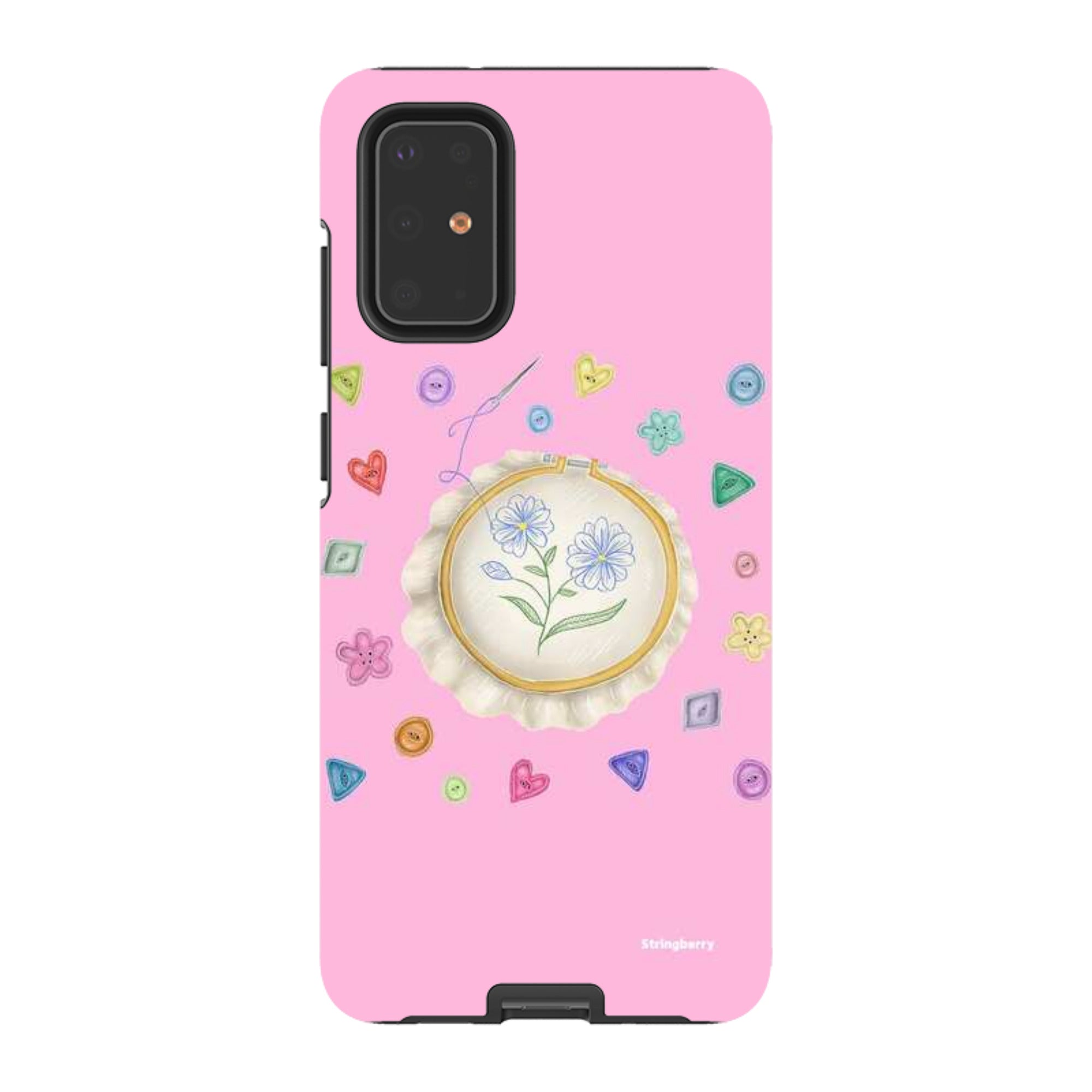 Samsung Tough Case - Flower Buttons Needlework By Catherine Rowe