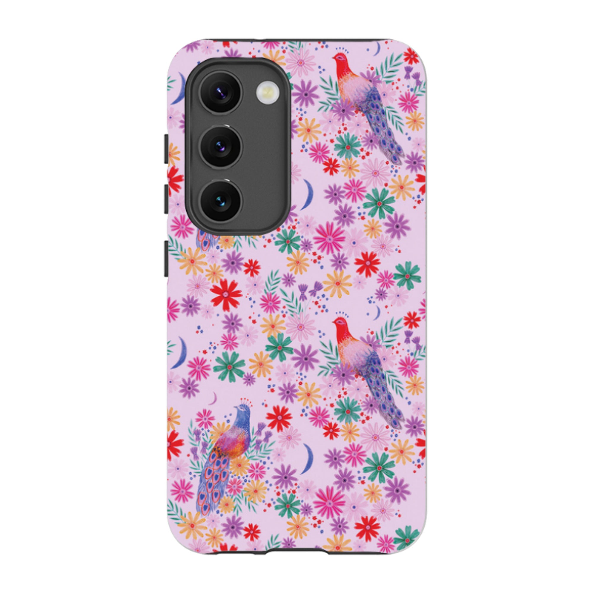 Samsung Tough Case - Peacock Pattern Lilac By Lee Foster Wilson