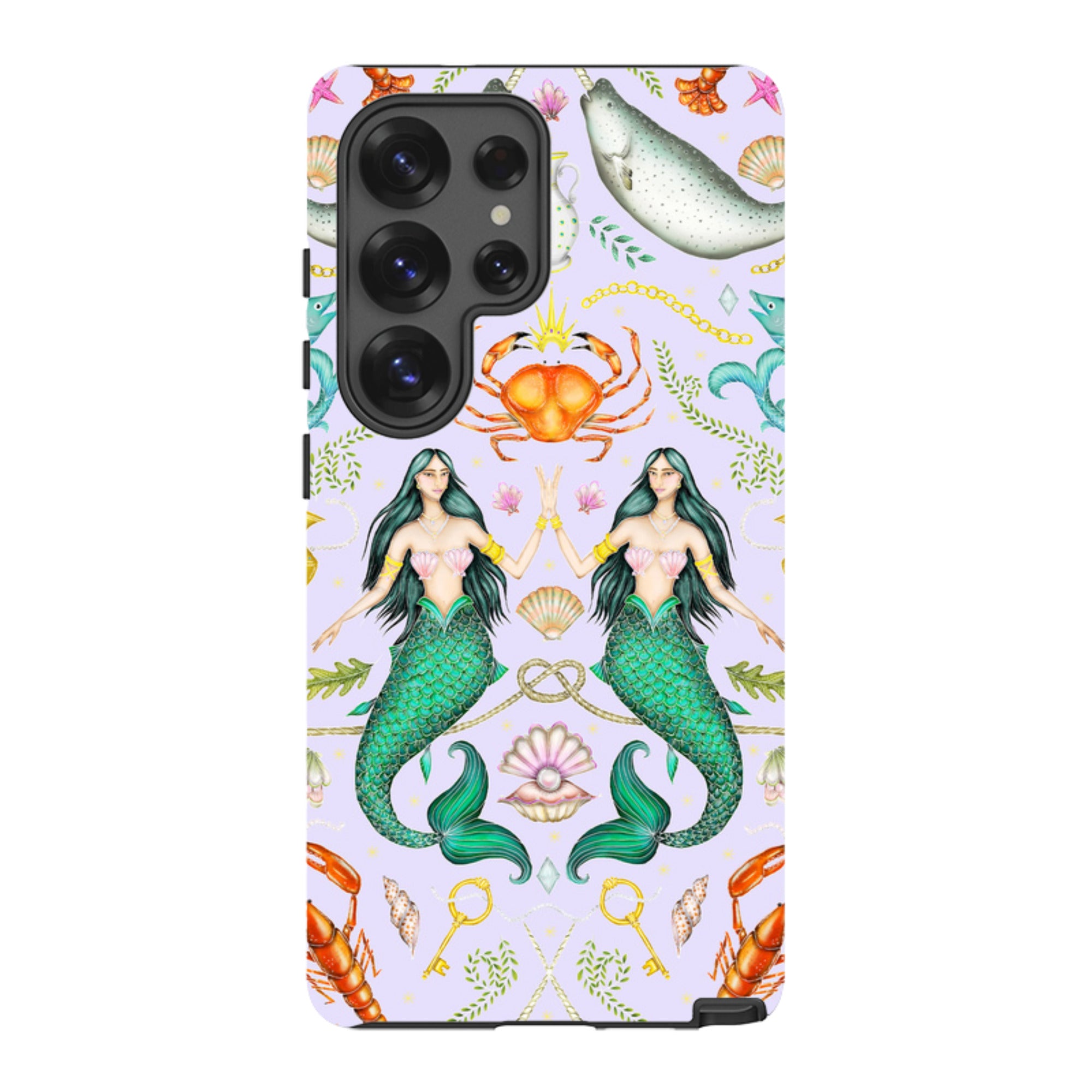 Samsung Tough Case - Tritons Treasure Lilac By Catherine Rowe