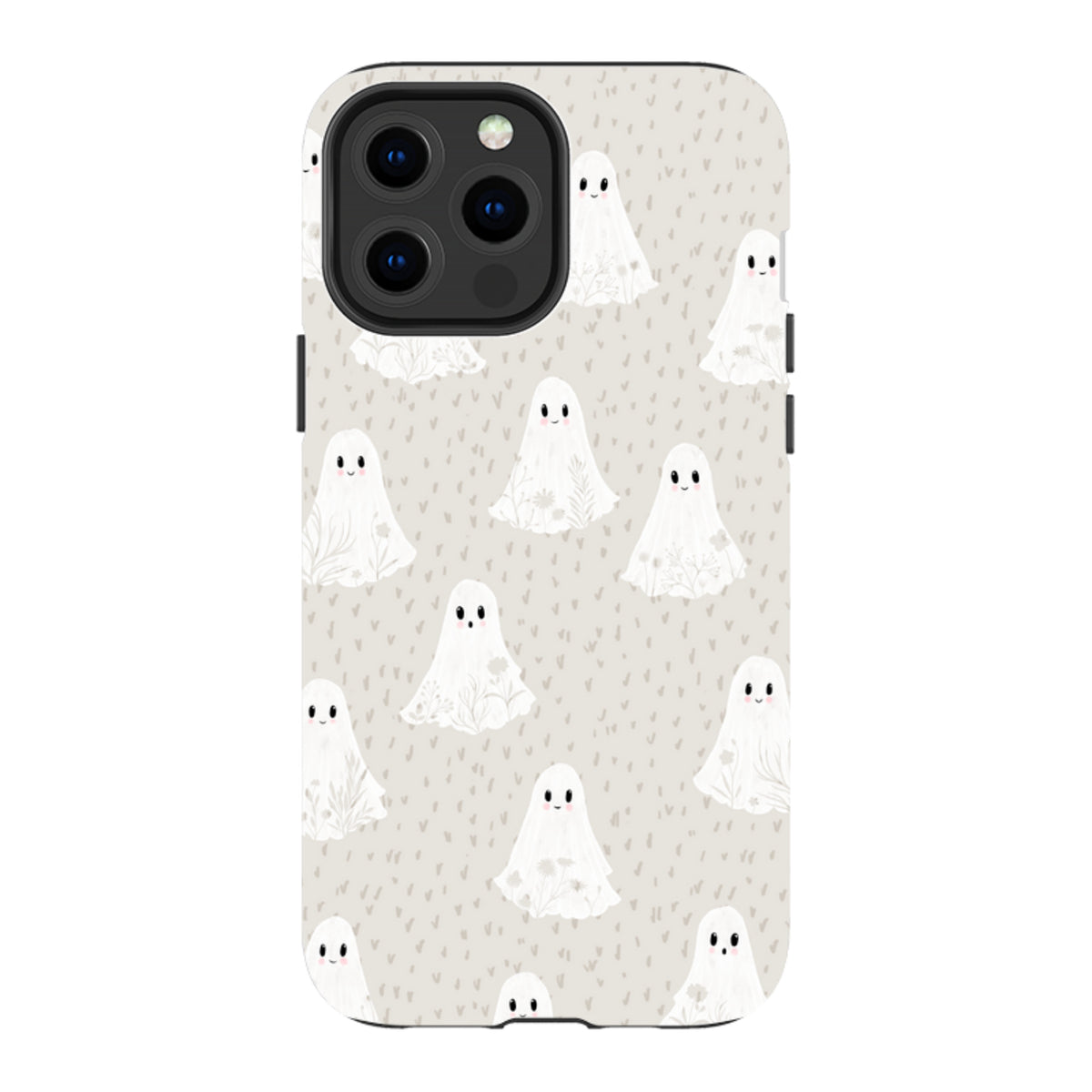 iPhone Tough Case - Floral Ghosts - Stone By Katherine Quinn