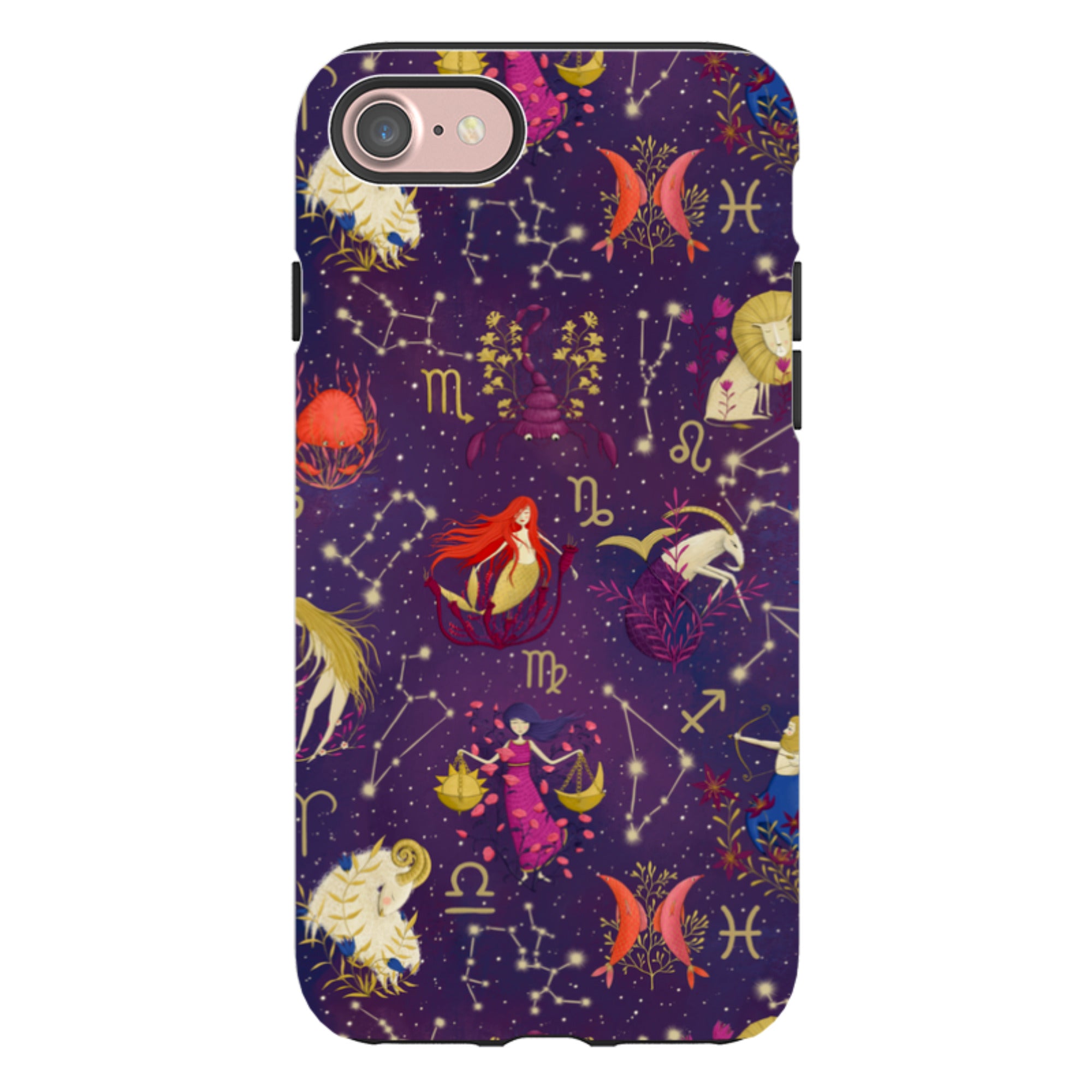 iPhone Tough Case - Zodiac Pattern By Maja Lindberg