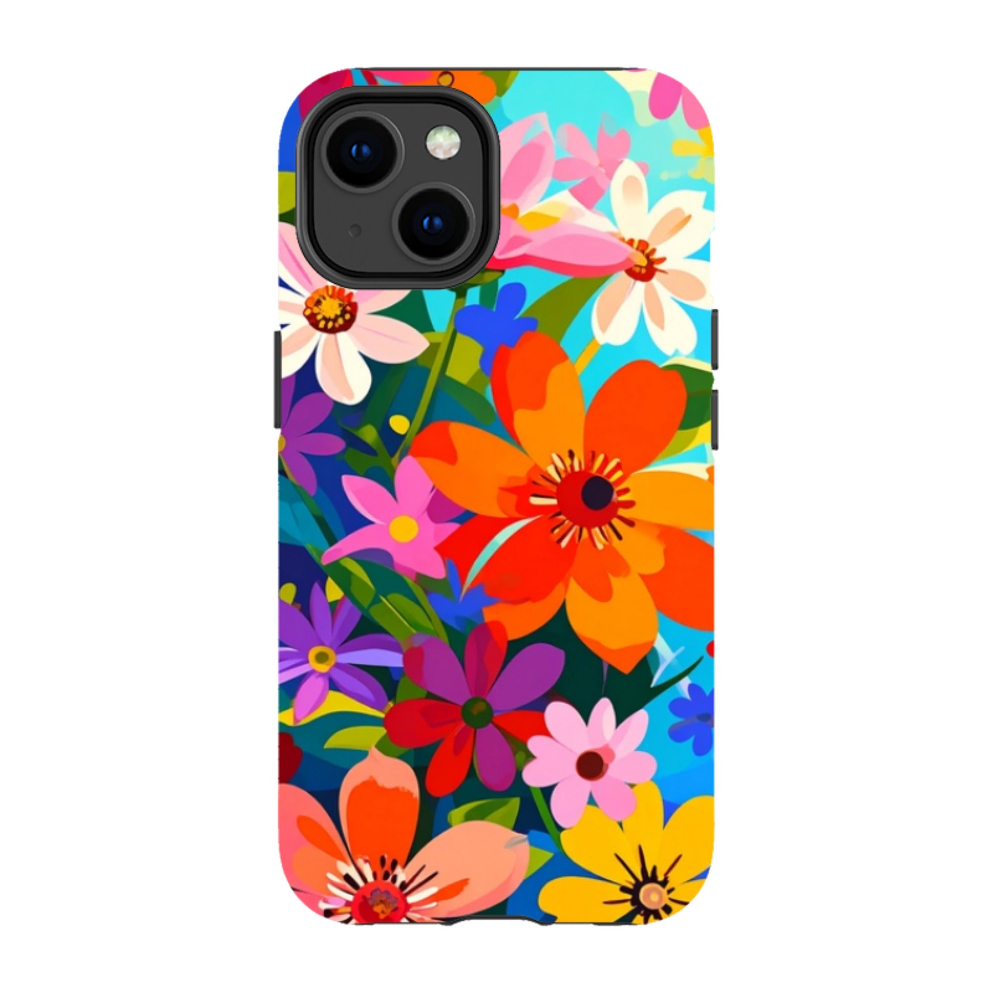 iPhone MagSafe Tough Case - Rainbow Floral