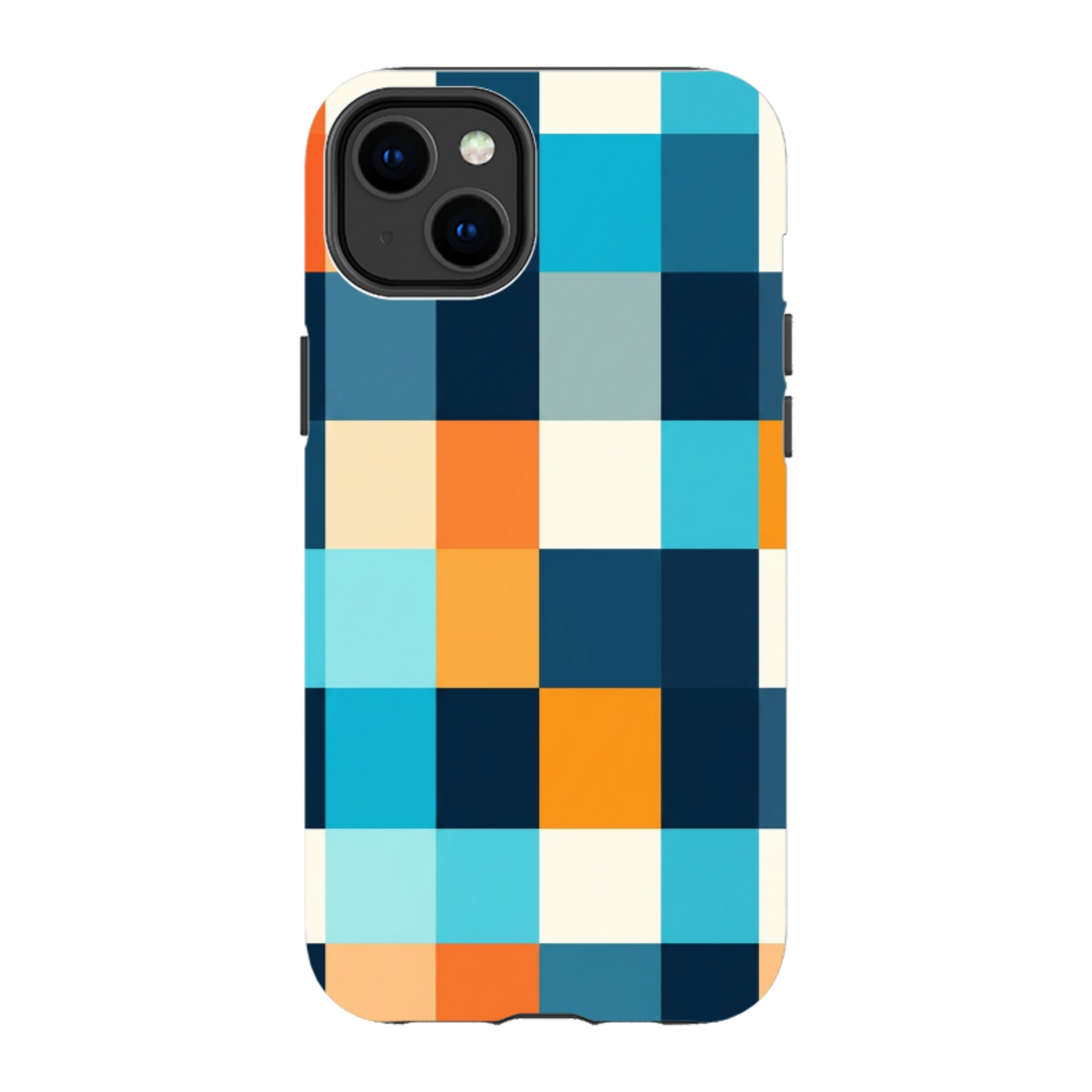 iPhone Tough Case - Navy Blue & Orange