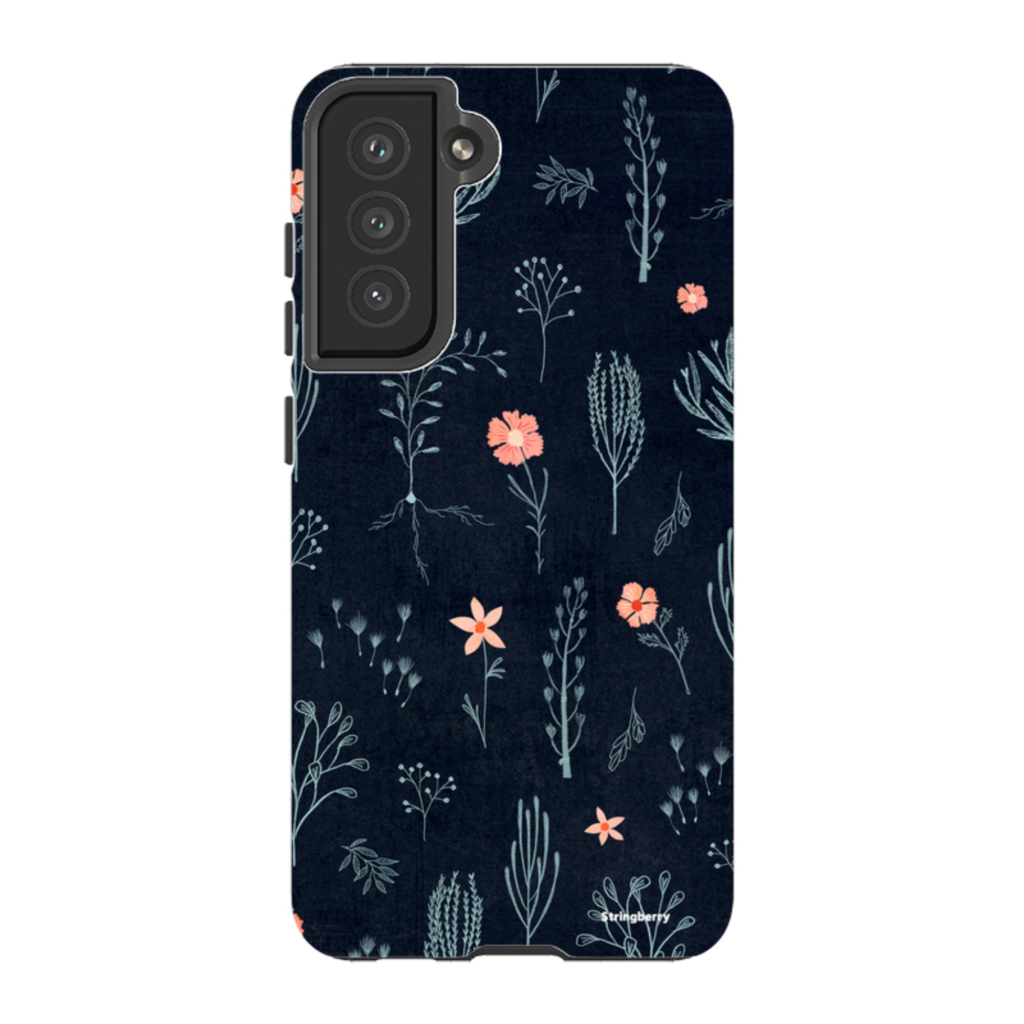 Samsung Tough Case - Floral Light Blue And Pink By Katherine Quinn