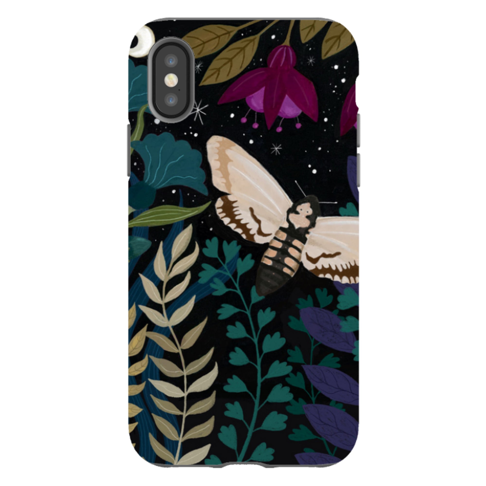 iPhone Tough Case - Midnight Moths By Bex Parkin