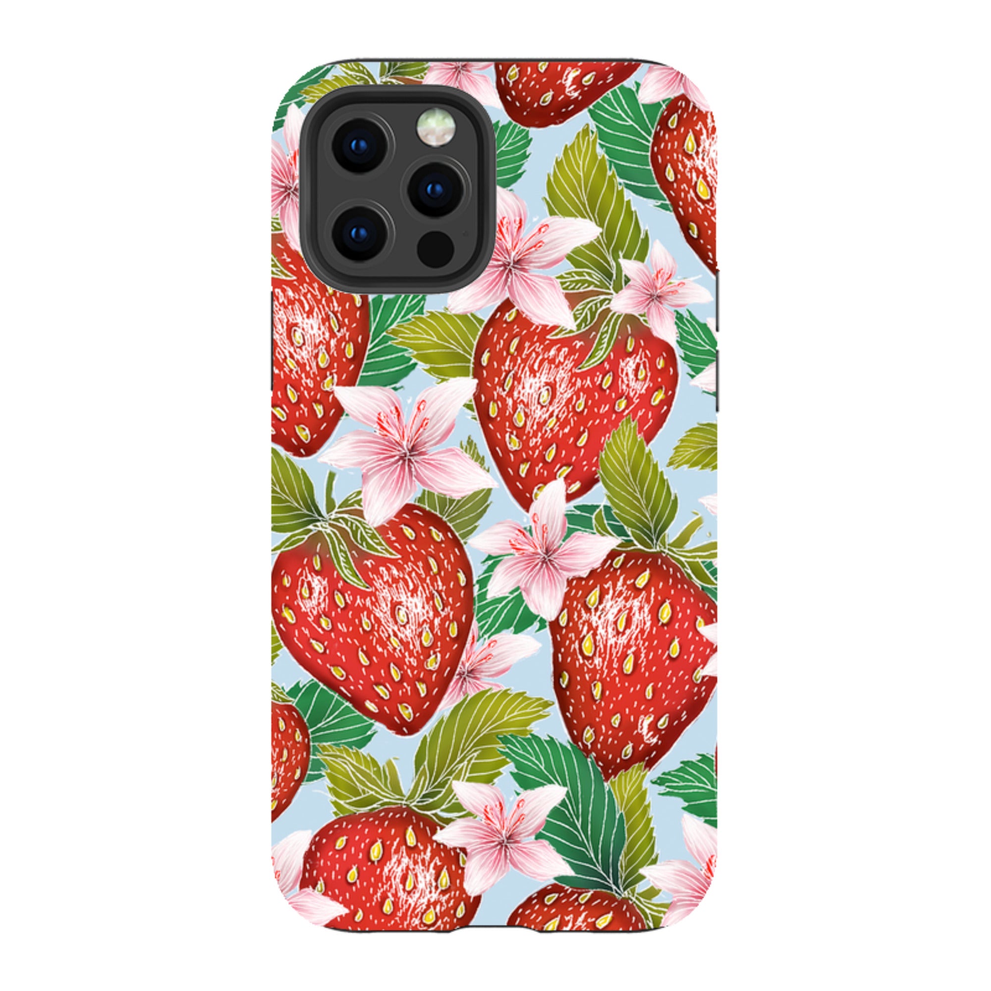 iPhone Tough Case - Blue Strawberries By Catherine Rowe