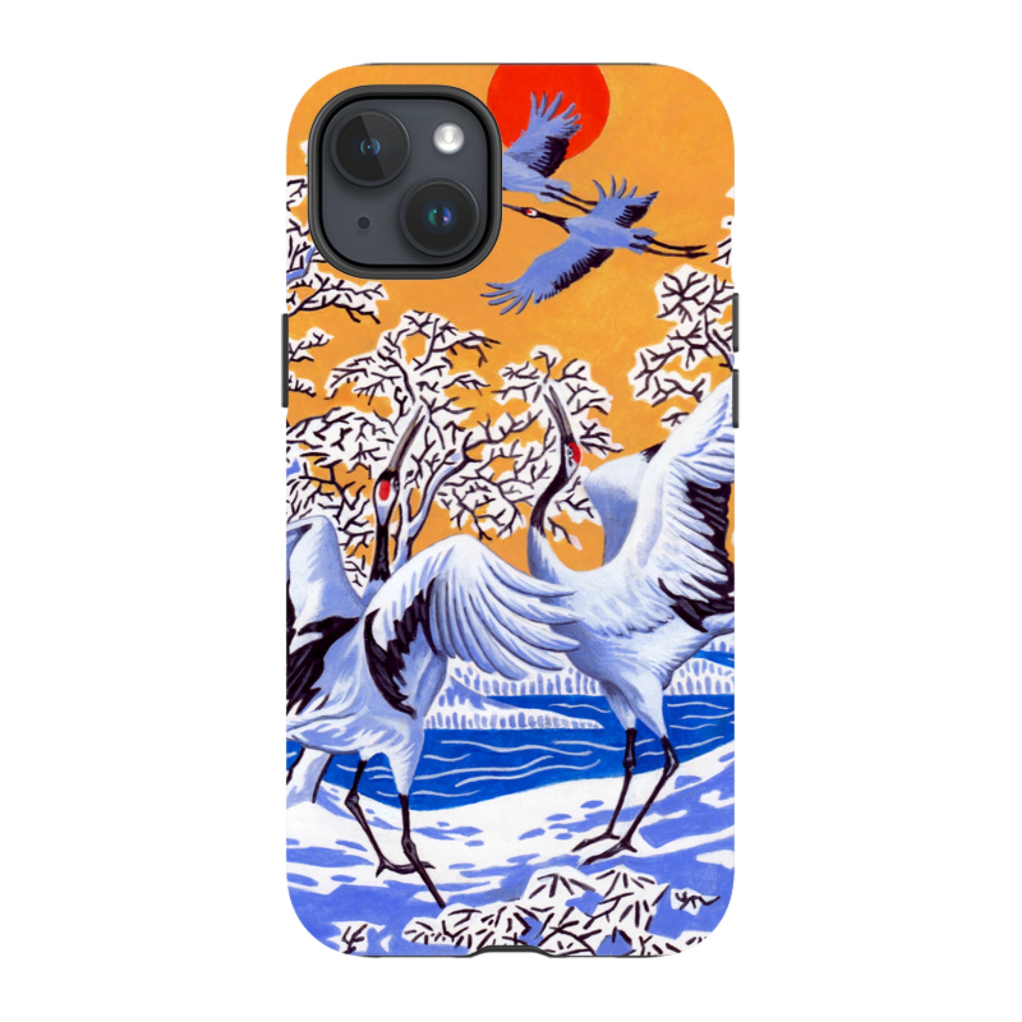 iPhone Tough Case - Japanese Cranes By Philip Hood
