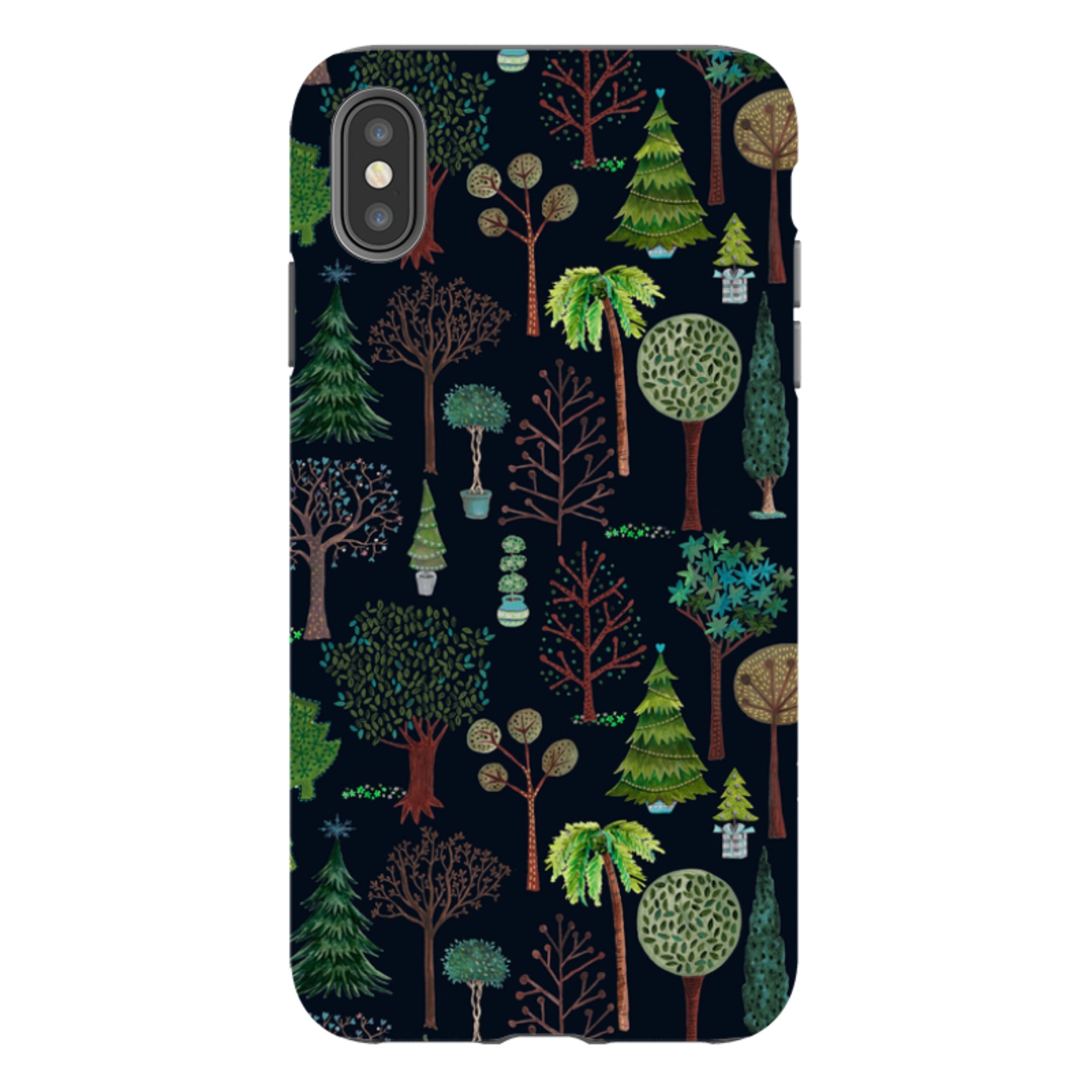 iPhone Tough Case - Xmas Trees Dark By Caroline Bonne Muller