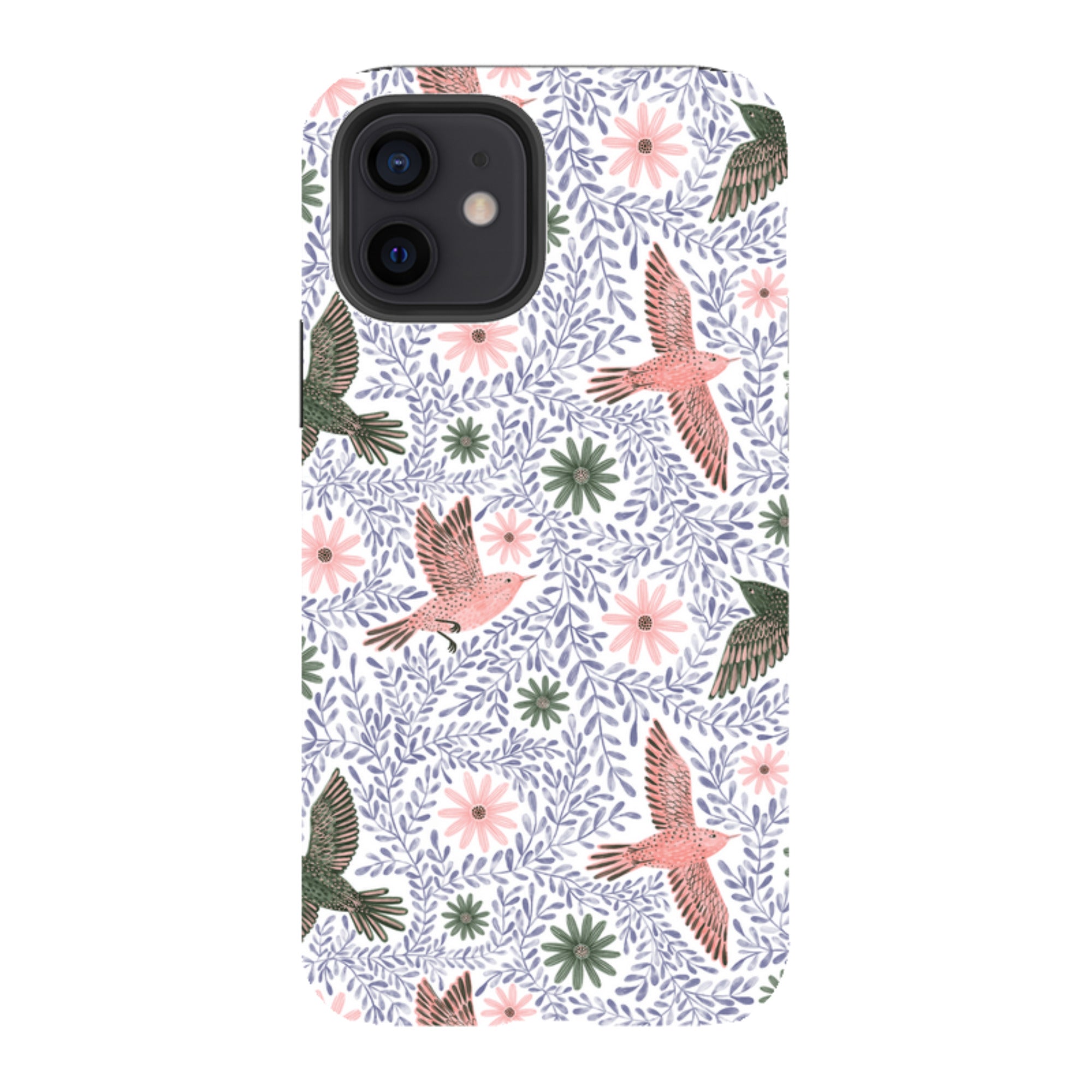 iPhone Tough Case - Bird Pattern Blue By Lee Foster Wilson