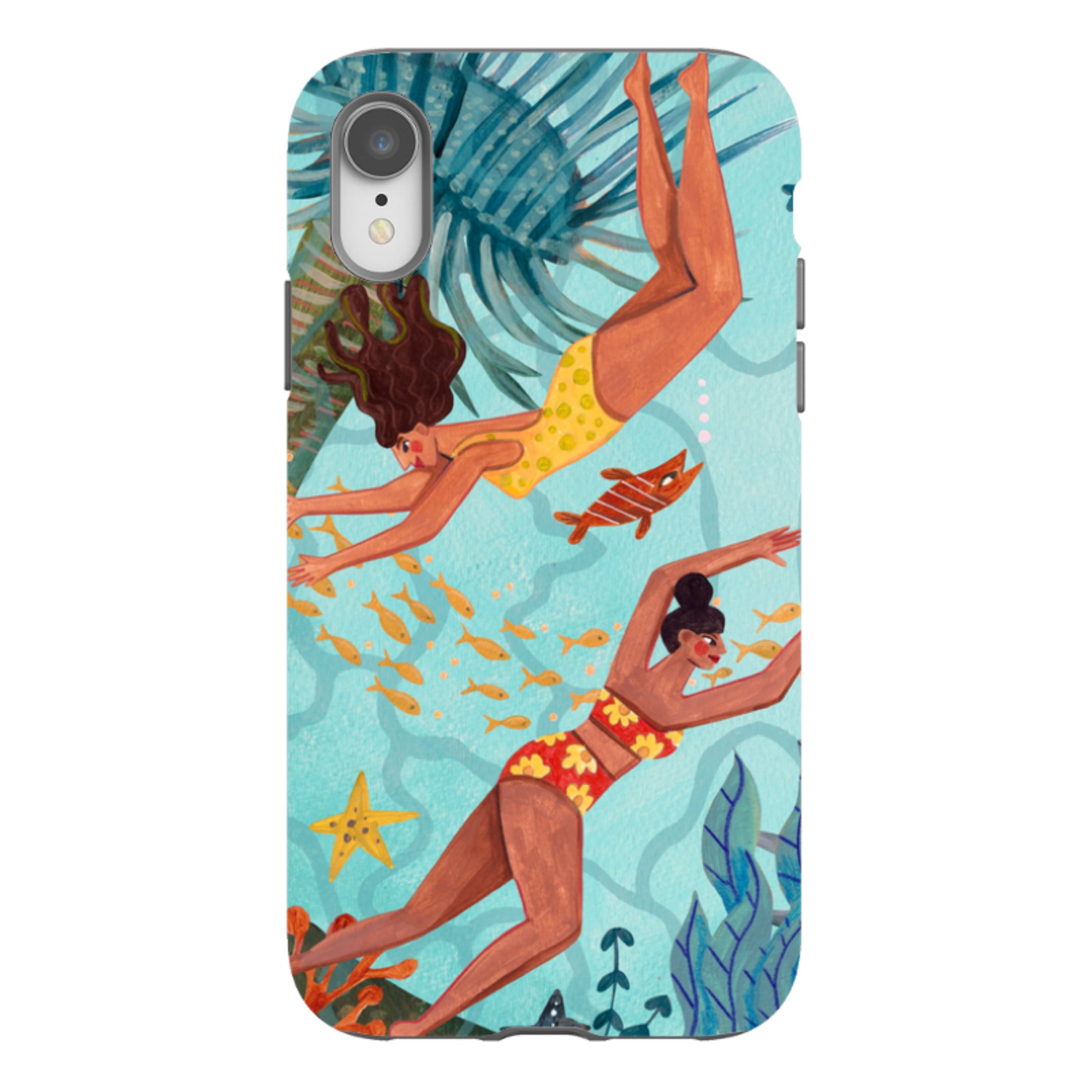 iPhone Tough Case - Swimming By Caroline Bonne Muller