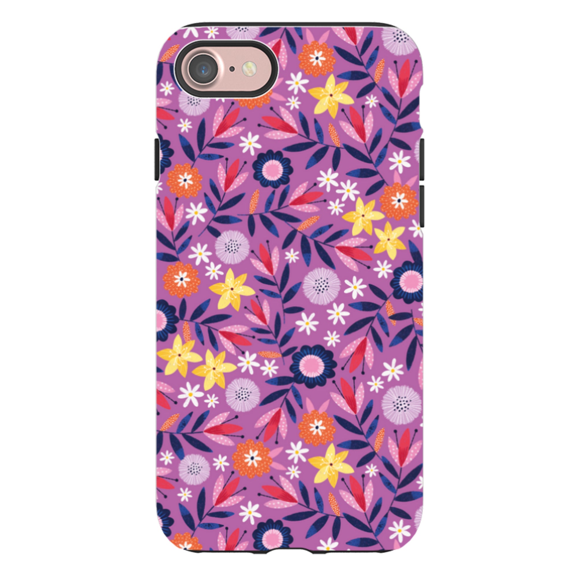 iPhone Tough Case - Scattered Flowers I By Ali Brookes