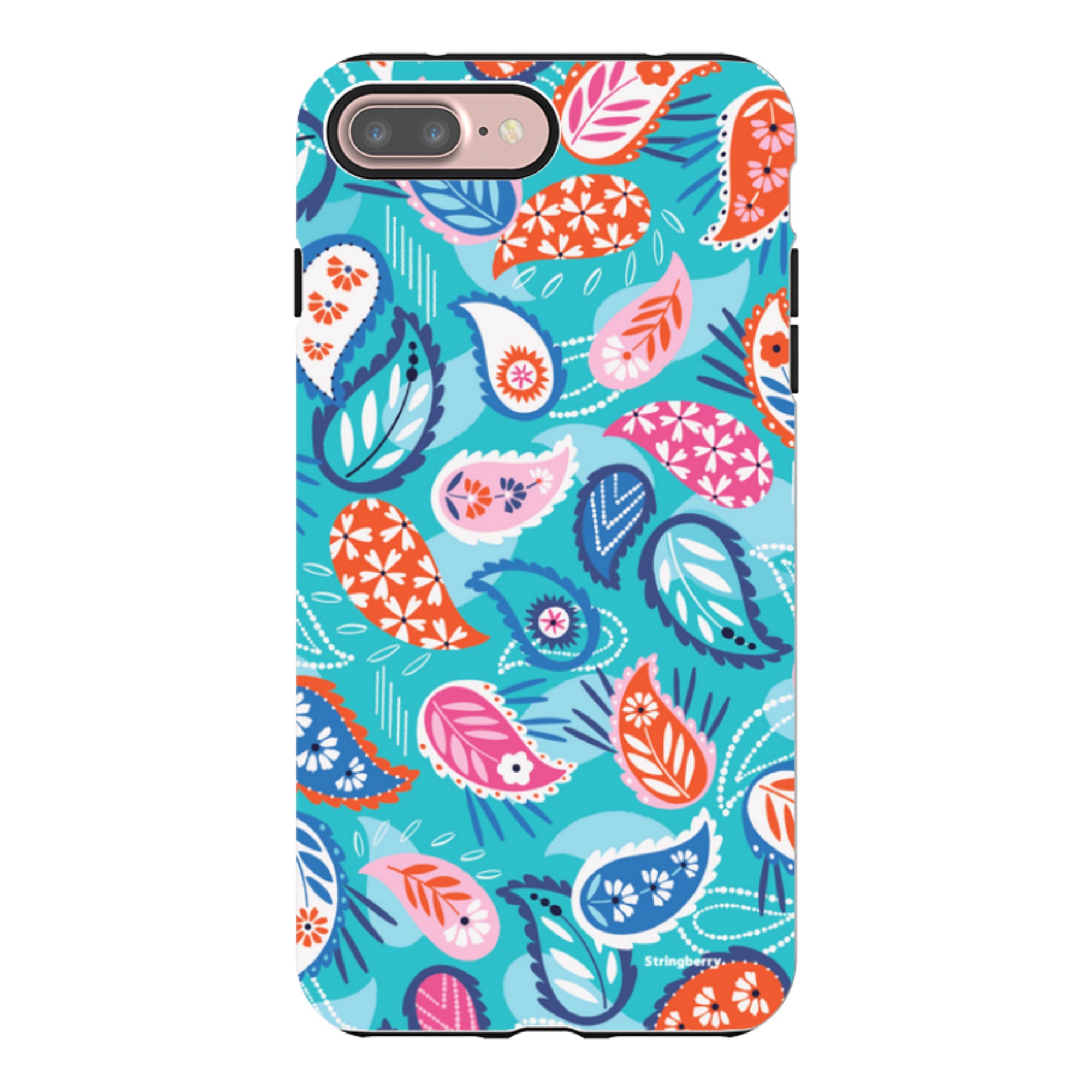 iPhone Tough Case - Paisley Blue By Ali Brookes