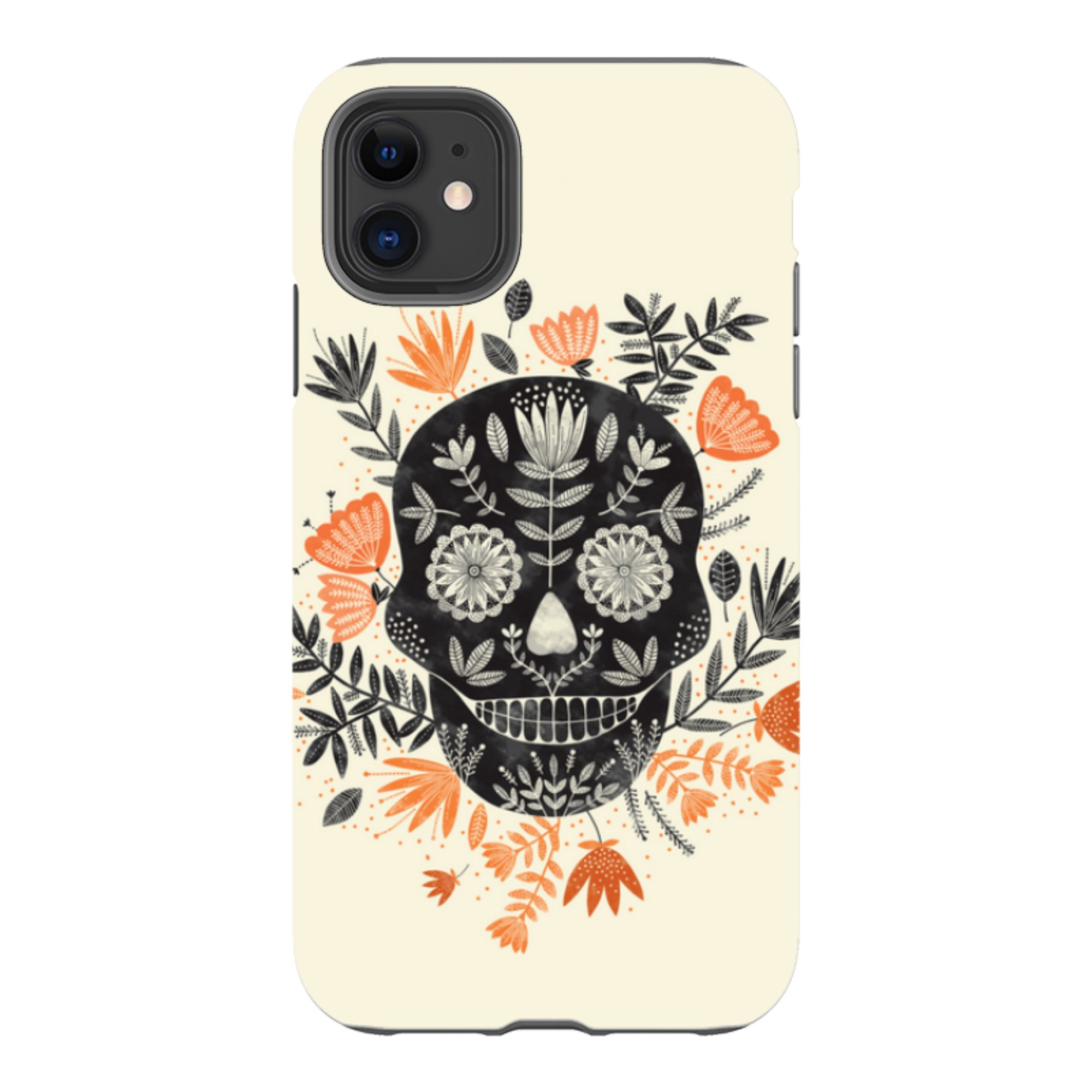 iPhone Tough Case - Sugar Skull Cream By Jade Mosinski