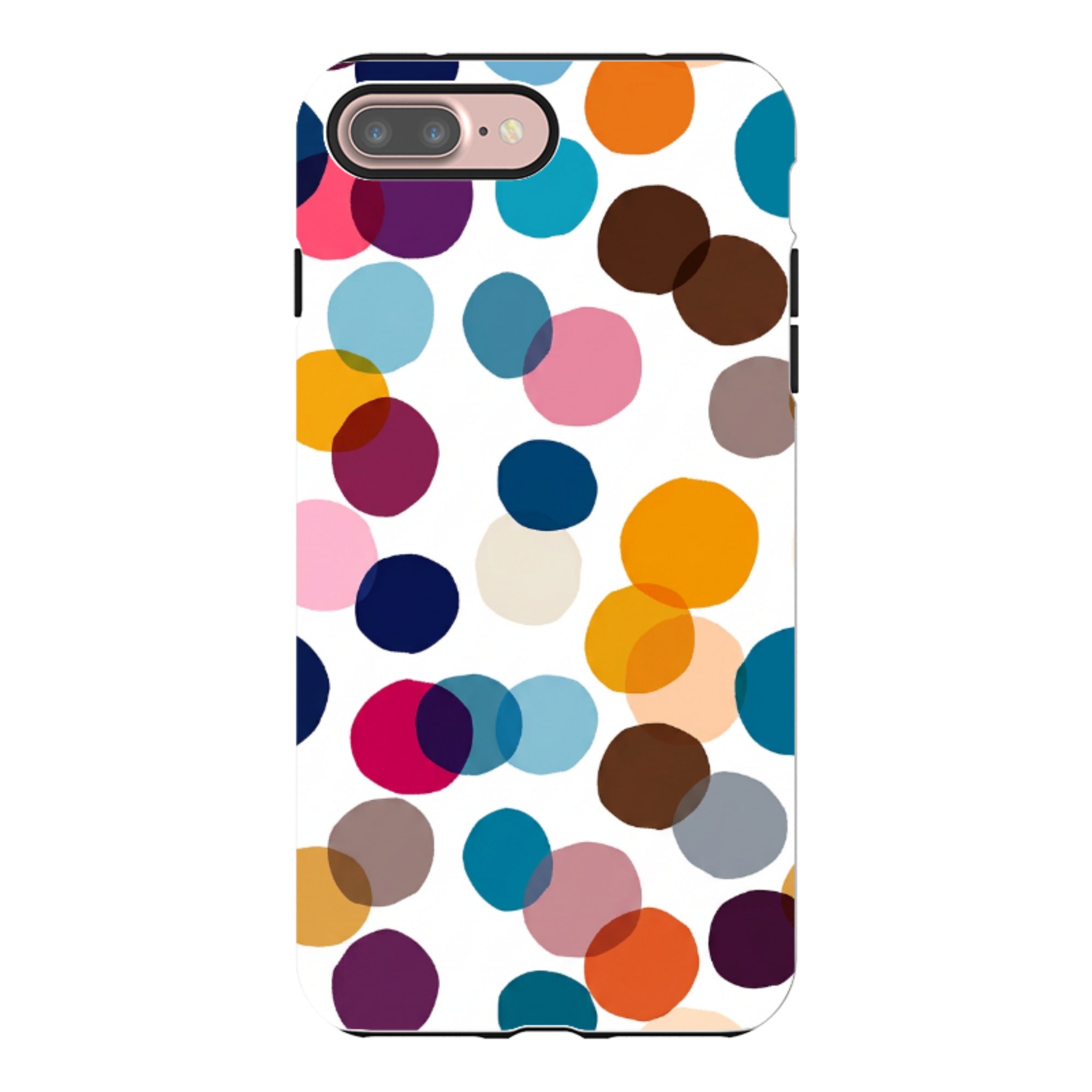iPhone Tough Case - Multi-Color Polka Dot