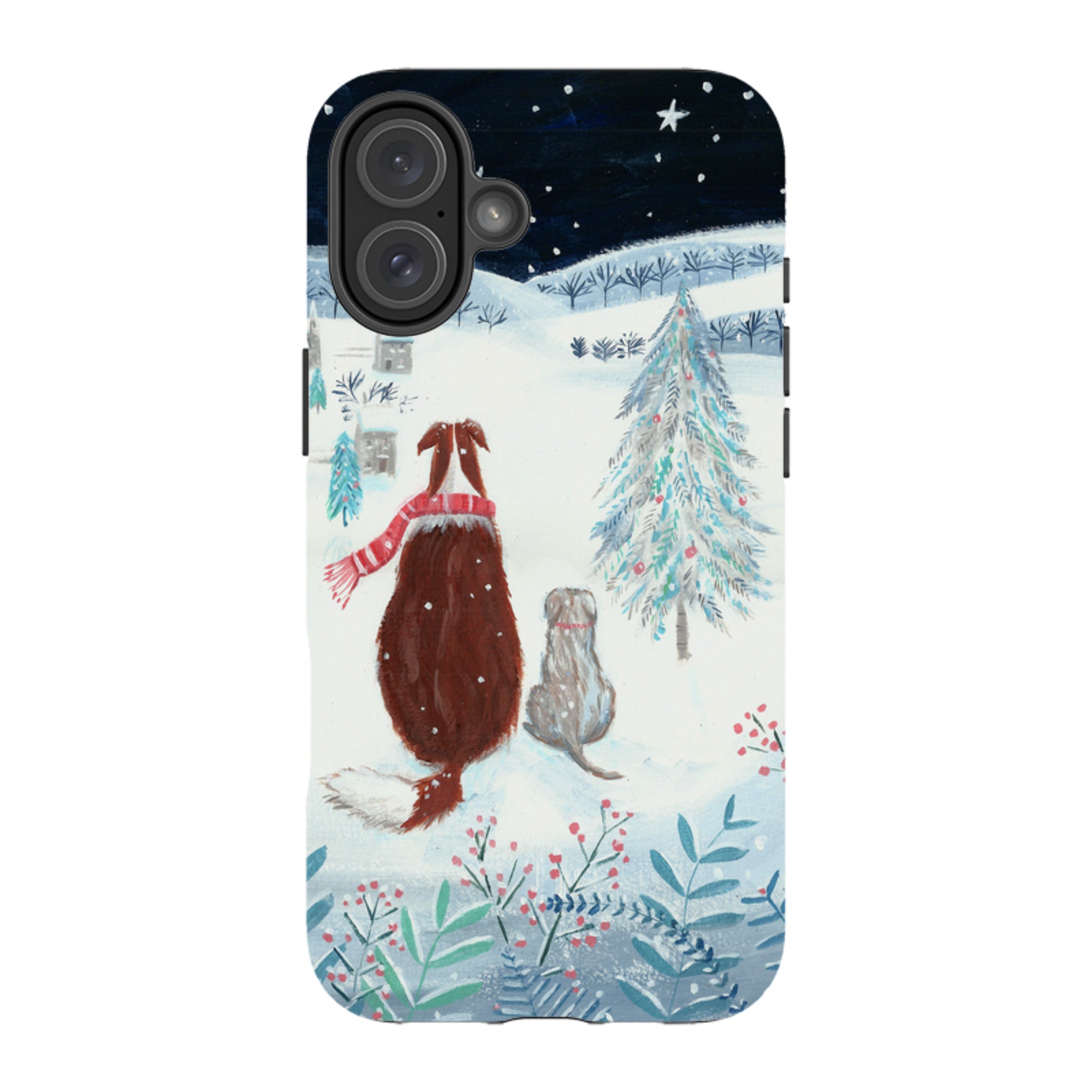 iPhone Tough Case - Snow Dogs By Mary Stubberfield