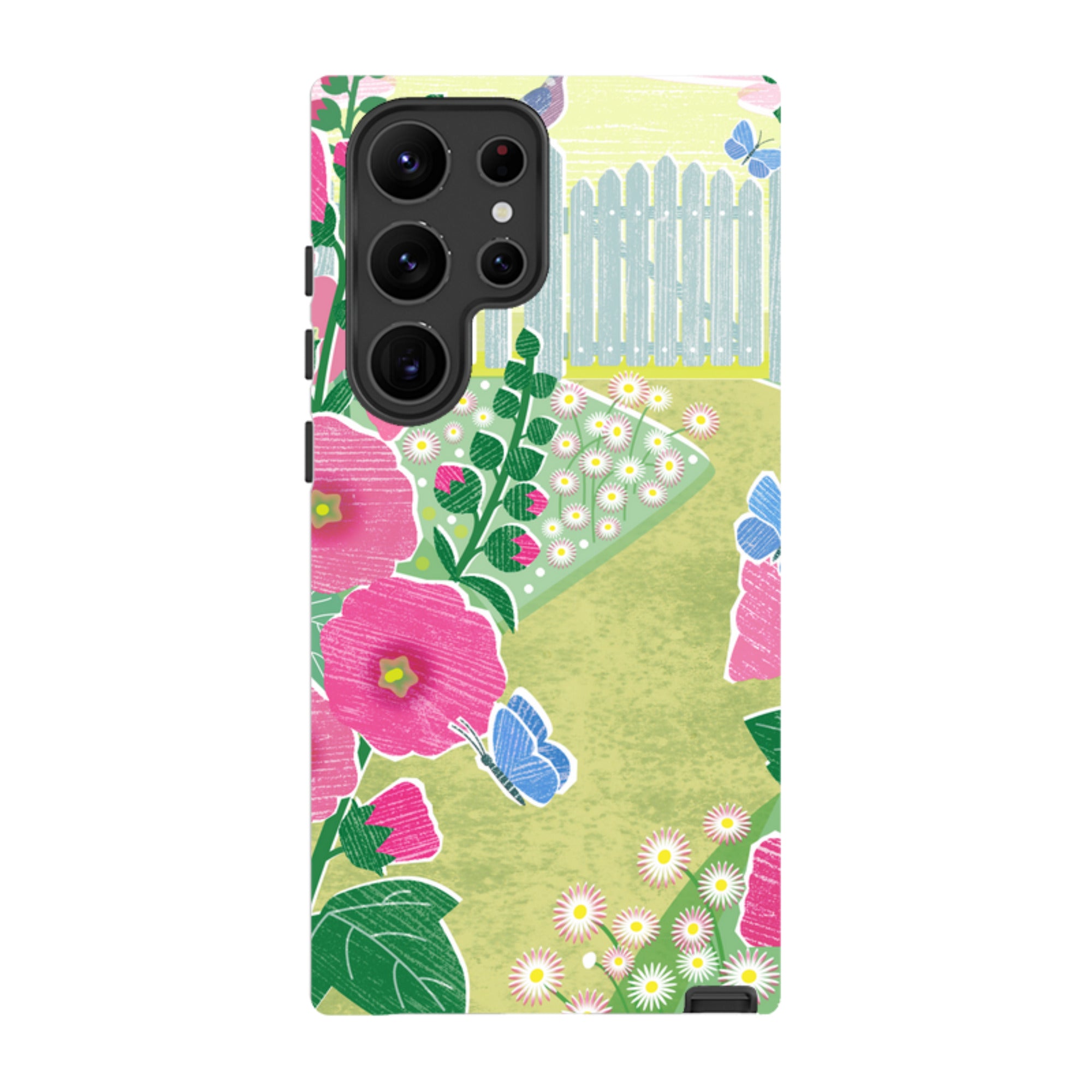 Samsung Tough Case - Hollyhocks By Liane Payne