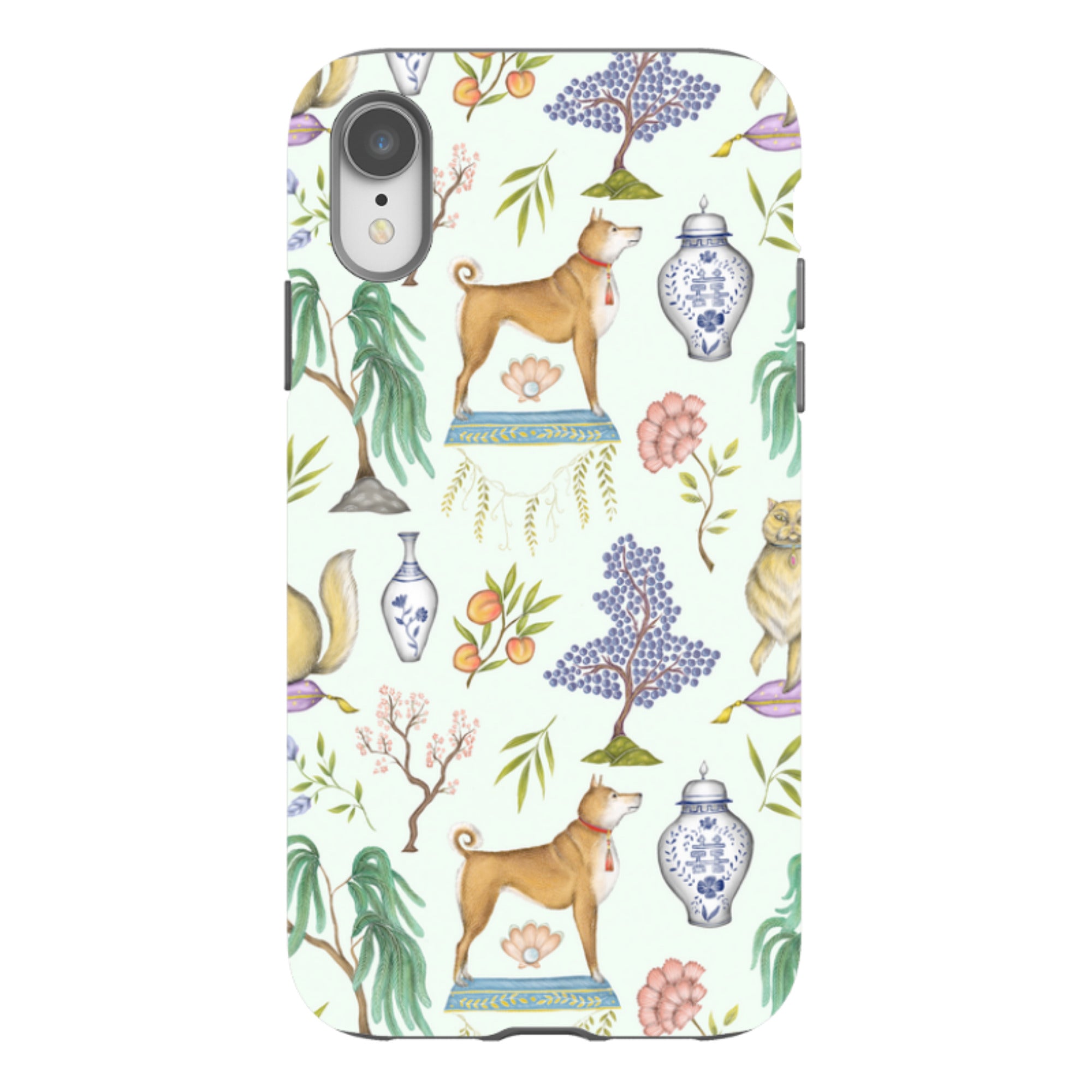 iPhone Tough Case - Chinoiserie Menagerie Green By Catherine Rowe