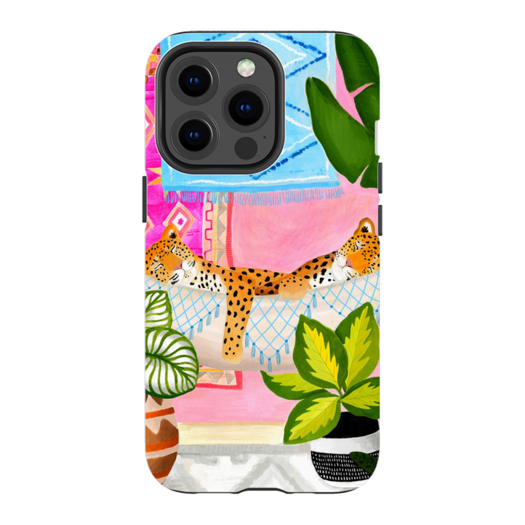 iPhone MagSafe Tough Case - Leopards in Hammock By Bex Parkin