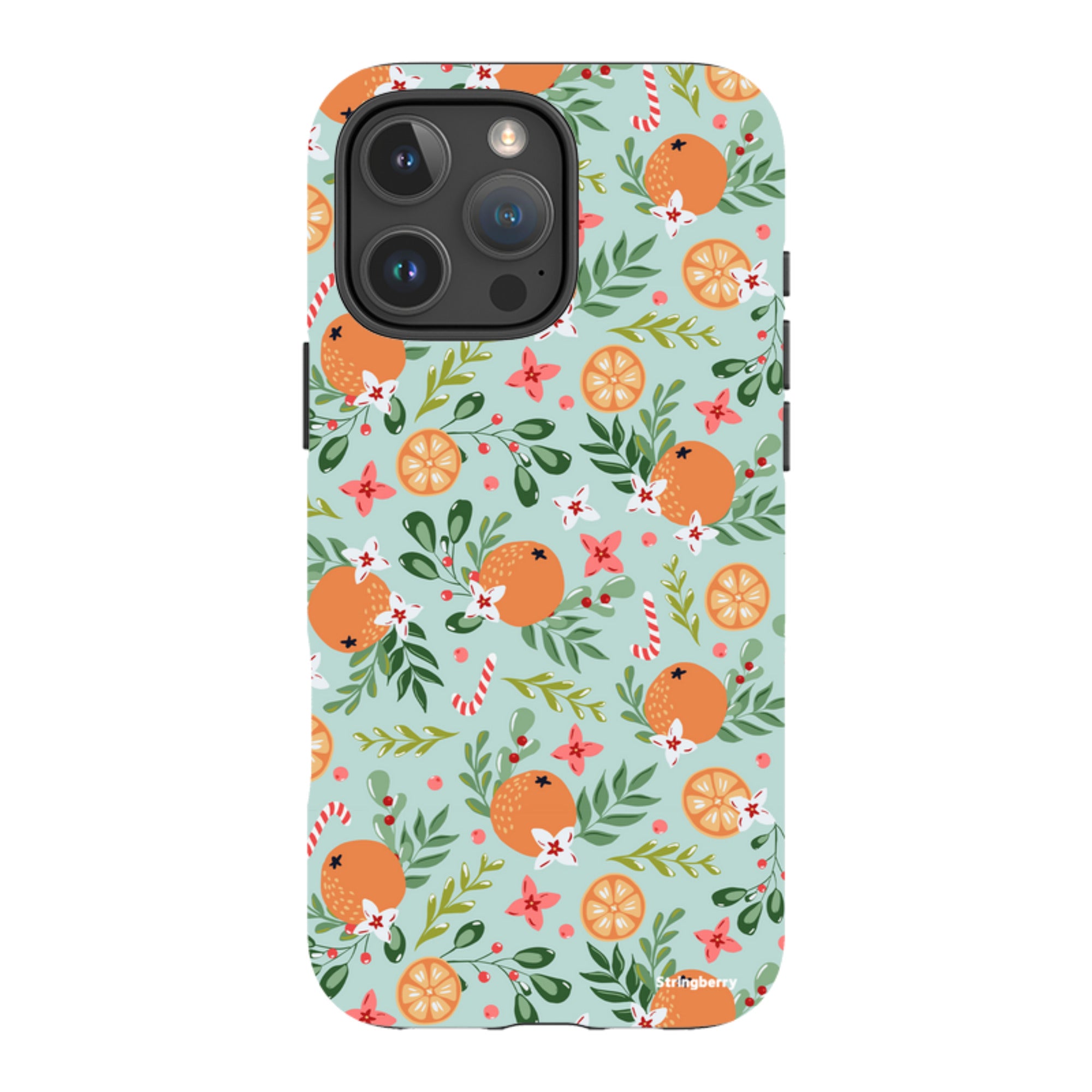iPhone Tough Case - Oranges and Candy Canes