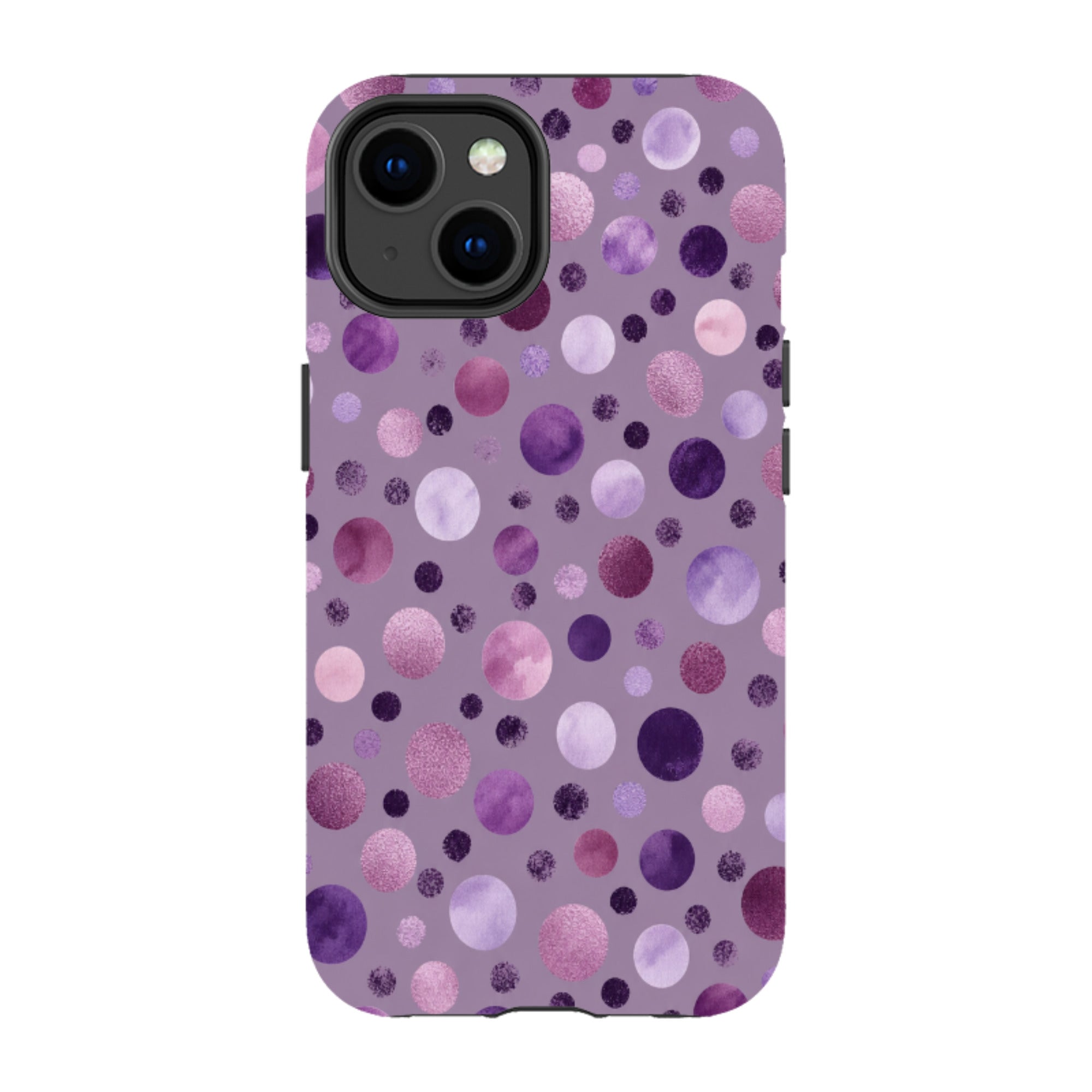 iPhone Tough Case - Mauve Polka Dot