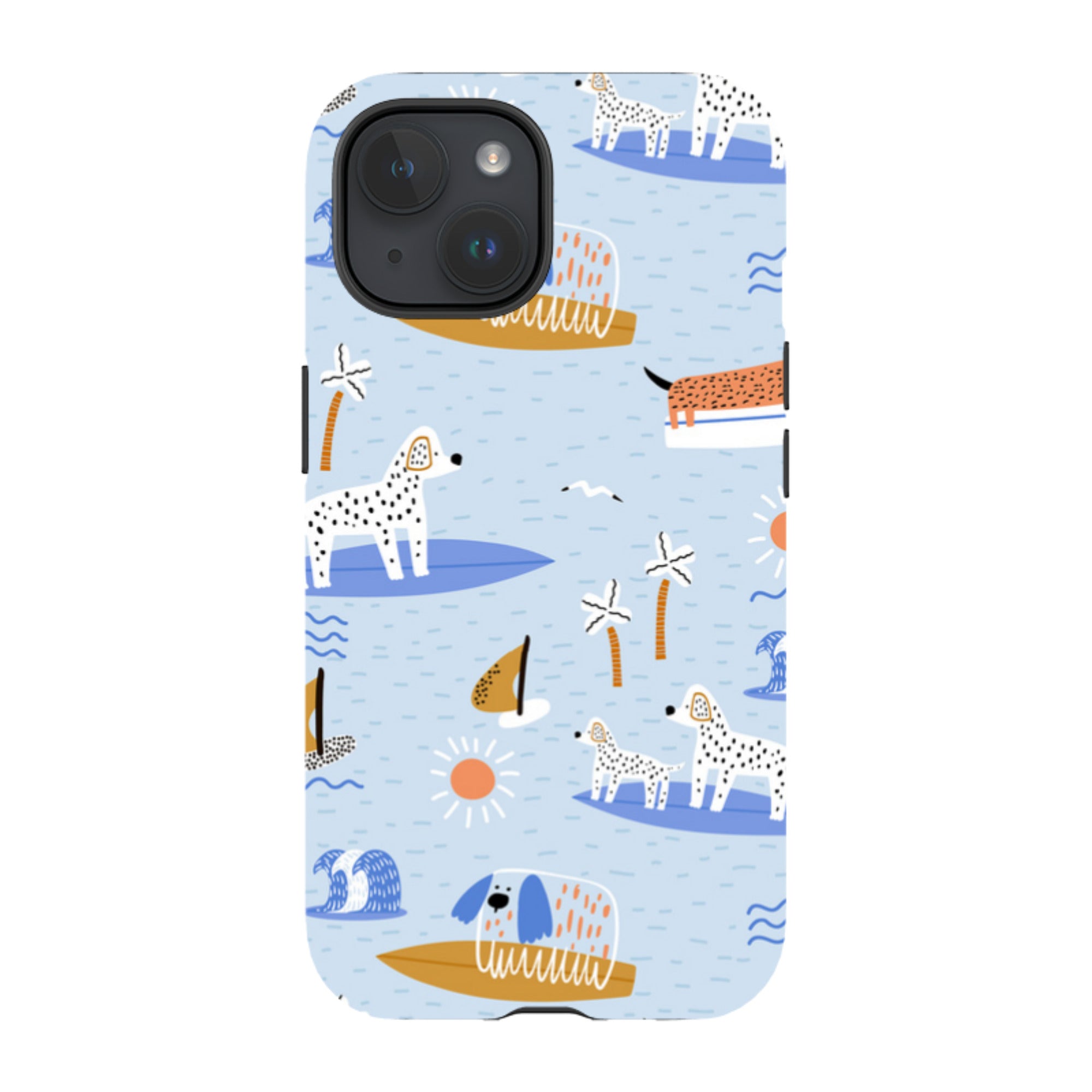 iPhone MagSafe Tough Case - Surfing Dogs
