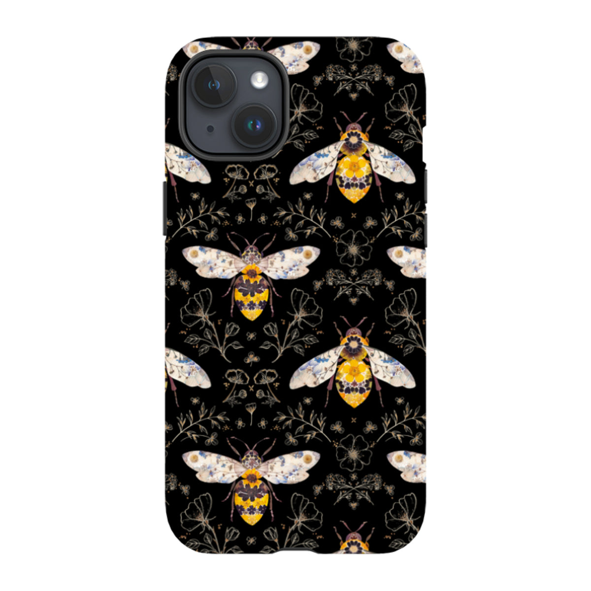 iPhone Tough Case - Midnight Bumble Bee Multi By Helen Ahpornsiri