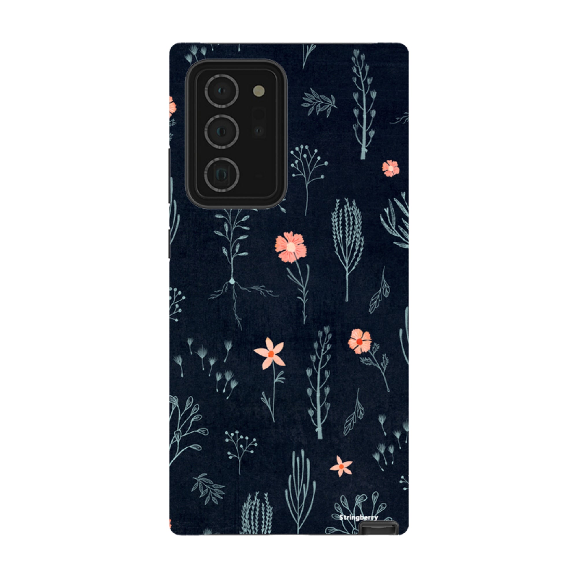Samsung Tough Case - Floral Light Blue And Pink By Katherine Quinn