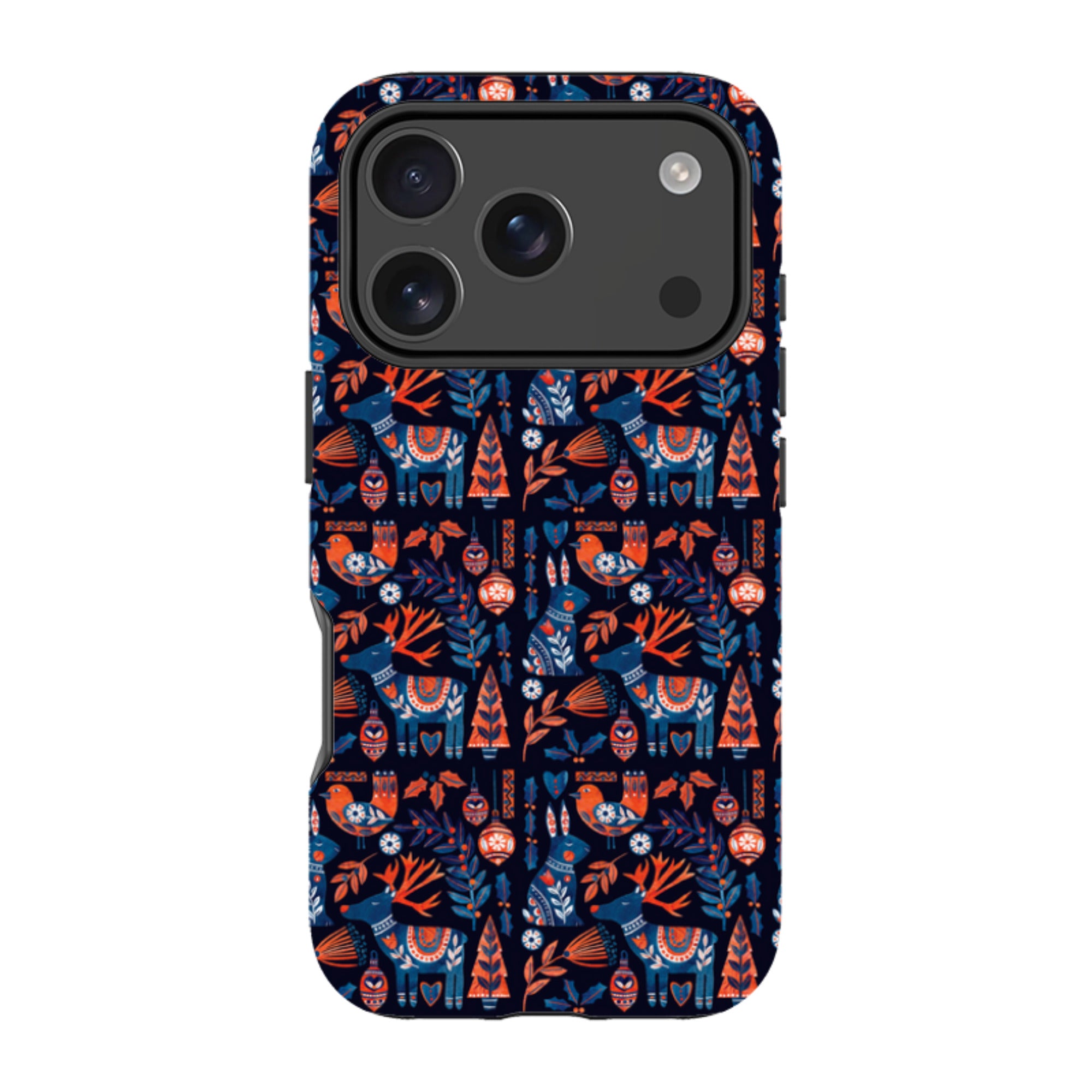 iPhone Tough Case - Scandi Animals Dark By Tracey English